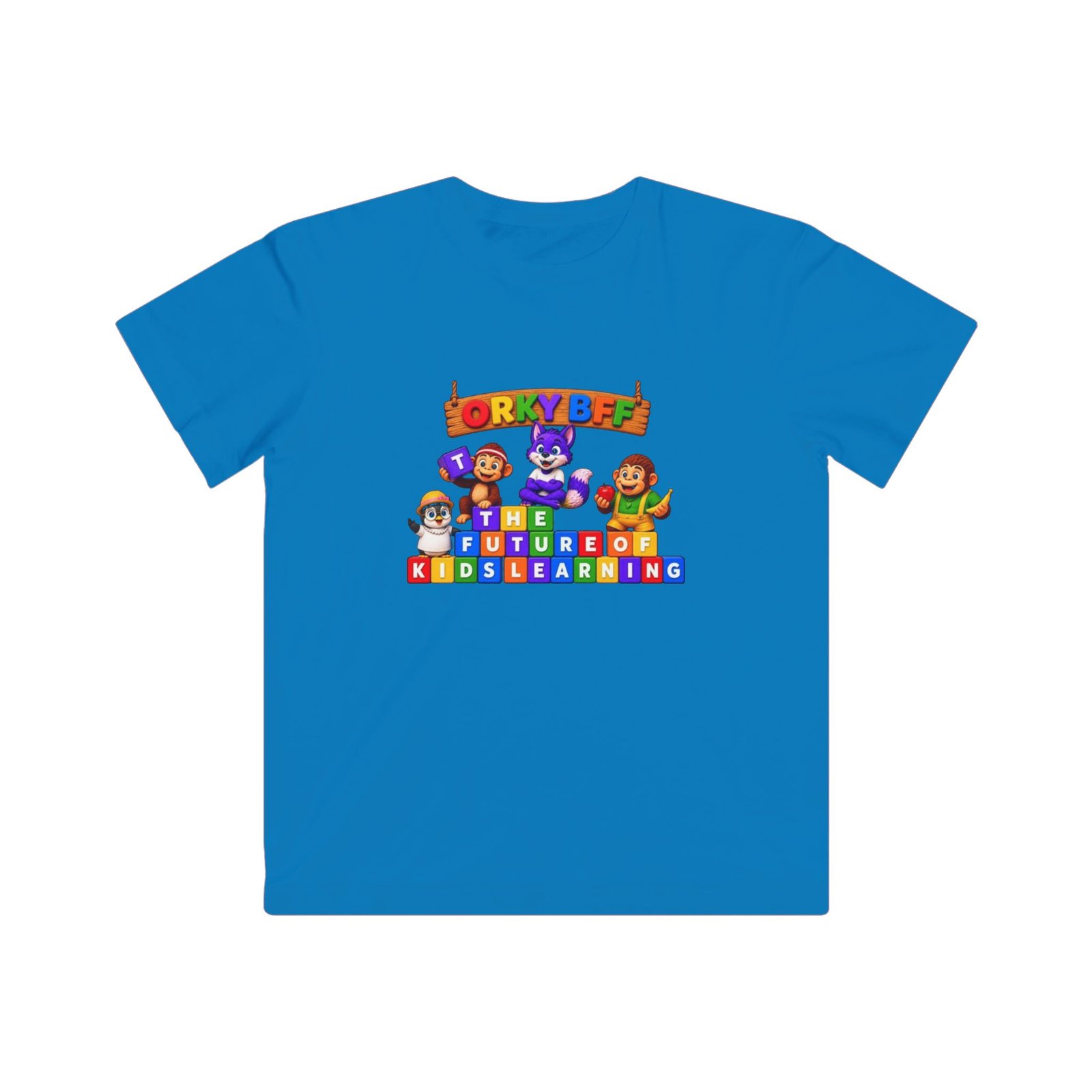 Kids Fine Jersey Tee— 'The Future of Kids Learning' Colorful Educational Block Design - Image 22