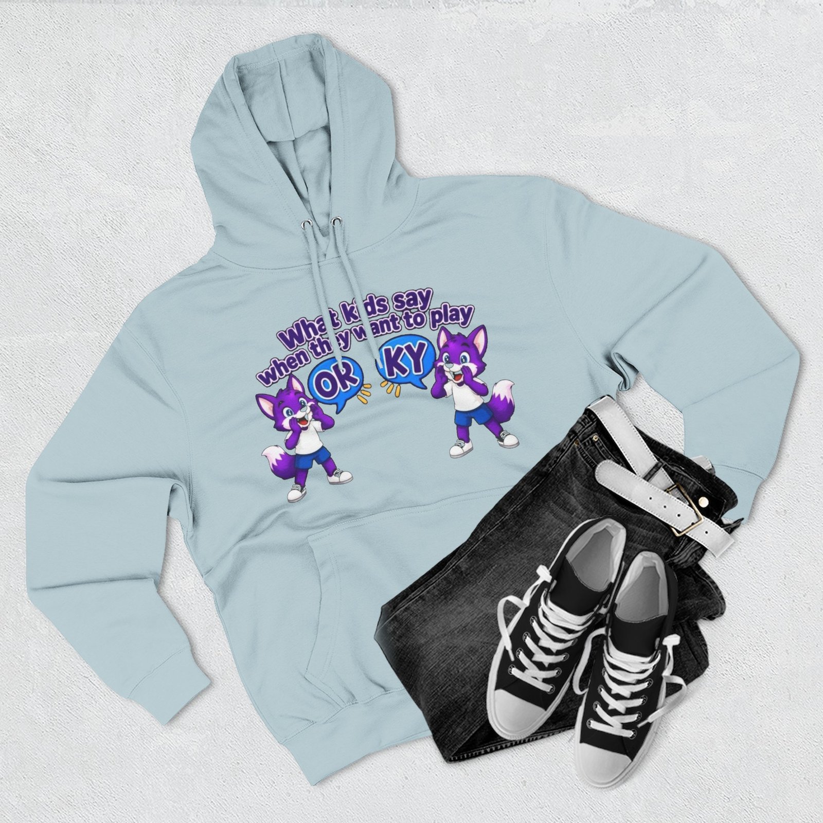 Three-Panel Fleece Hoodie— " What Kids Say " - Image 35