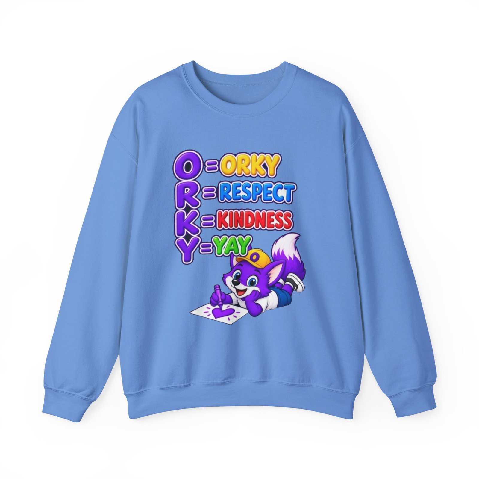 Unisex Heavy Blend™ Crewneck Sweatshirt — 'O = Orky, R = Respect, K = Kindness, Y = Yay' - Image 46