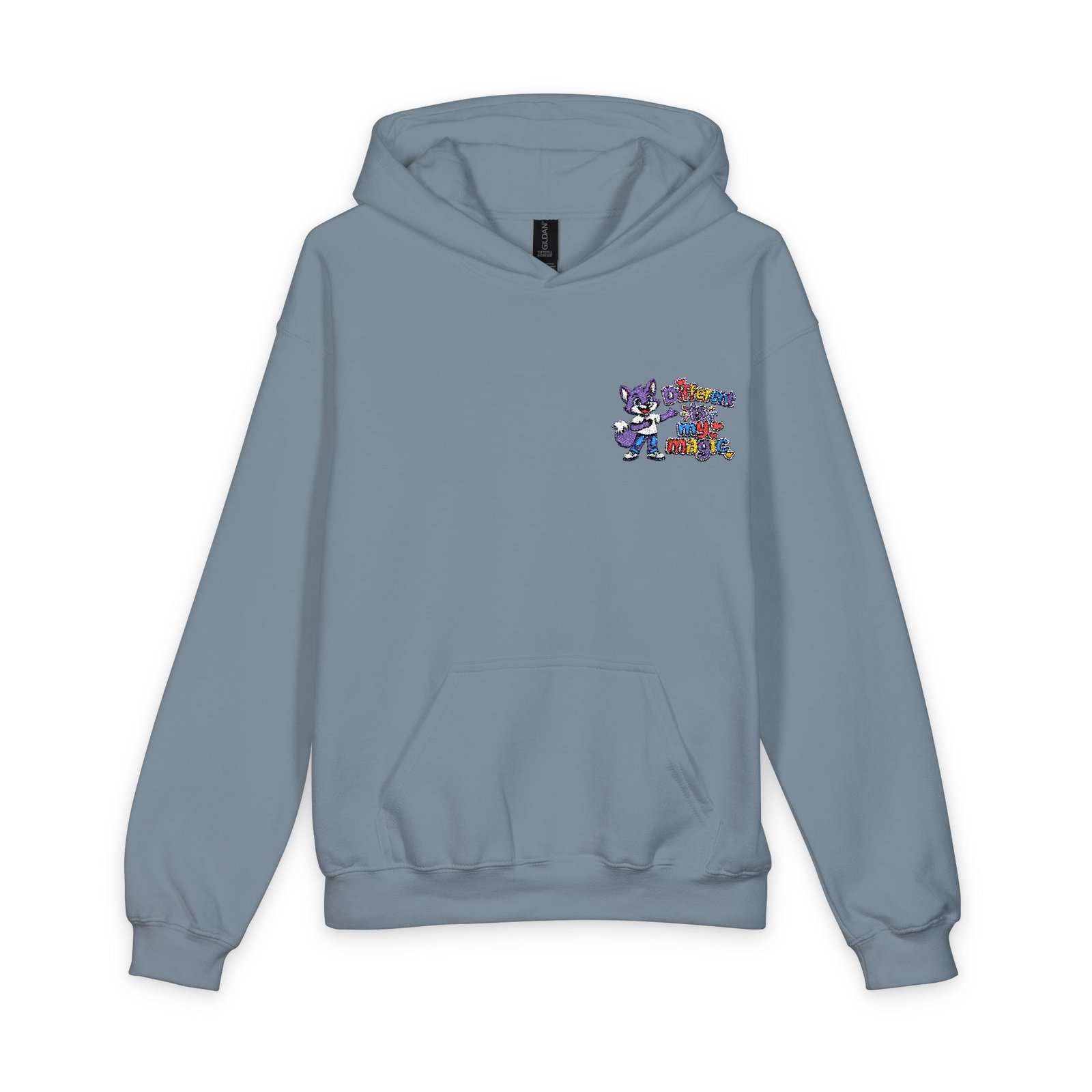 Softstyle Youth Midweight Hooded Sweatshirt — Different is my magic - Image 37