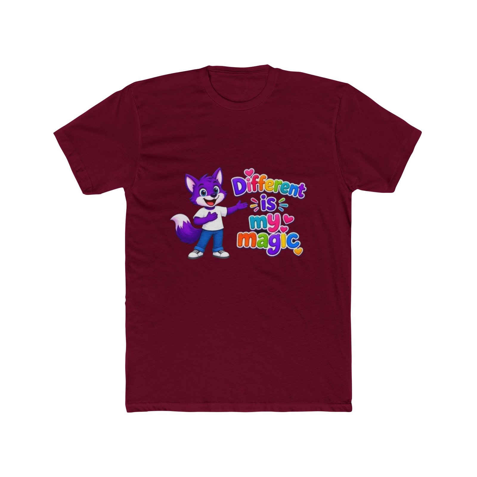 Unisex Cotton Crew Tee — "Different is My Magic" - Image 53