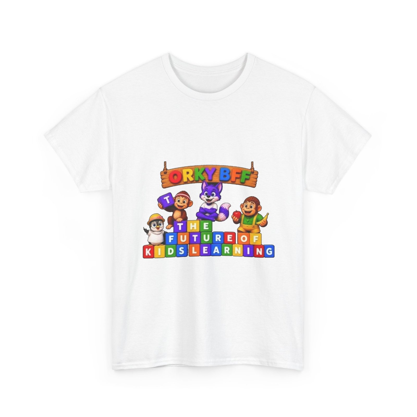 Unisex Heavy Cotton Tee — "ORKYBFF: The Future of Kids Learning" - Image 2