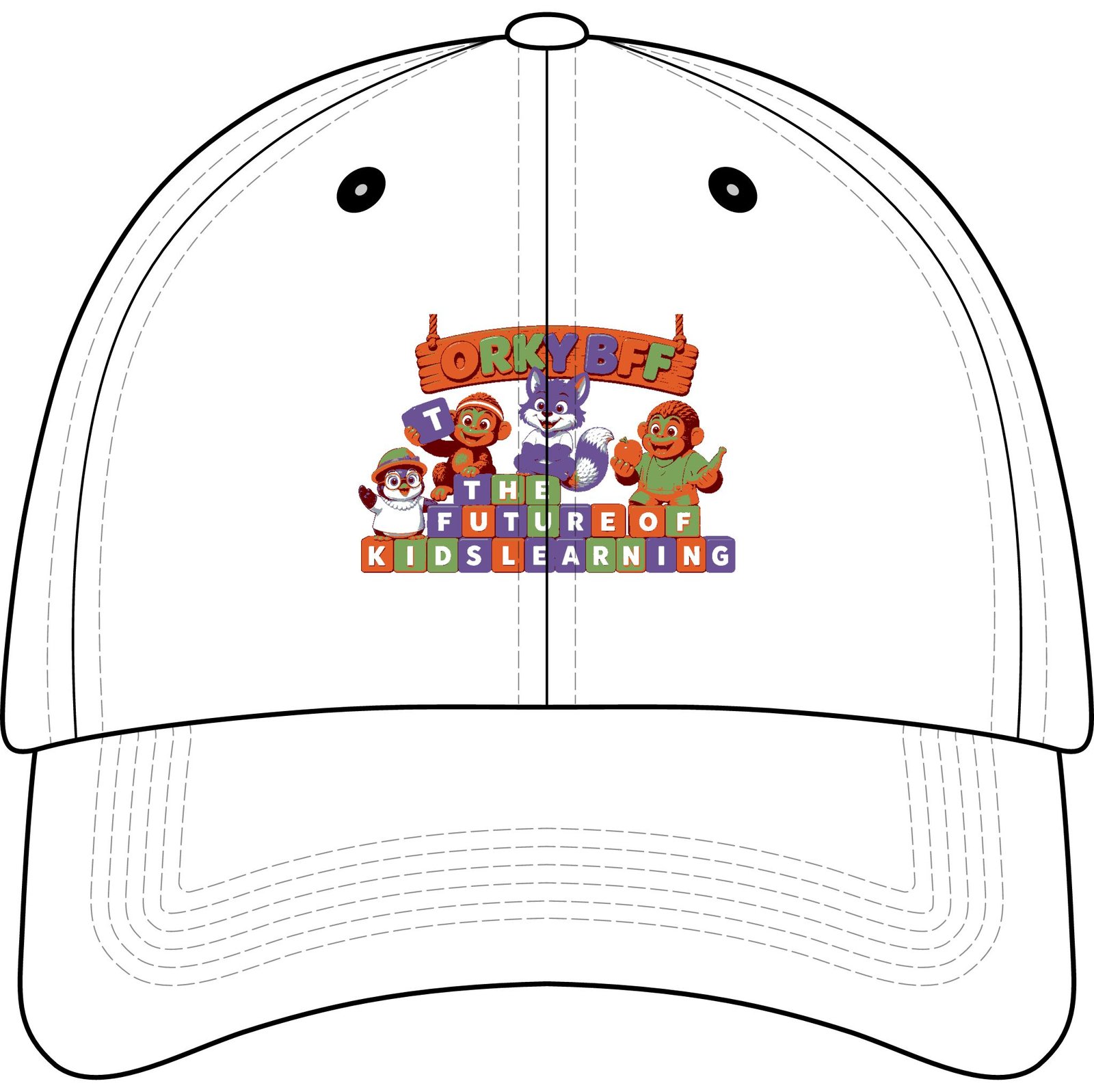 Youth Embroidered Baseball Cap – 'The Future of Kids Learning'