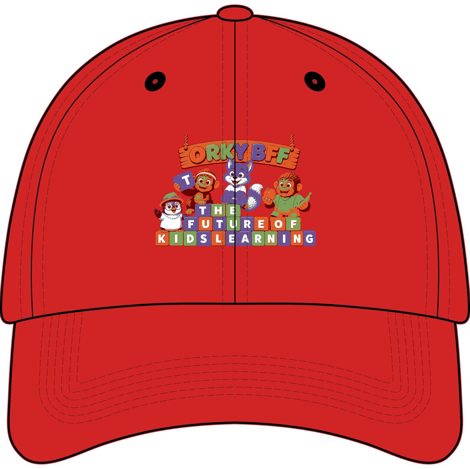 Youth Embroidered Baseball Cap – 'The Future of Kids Learning' - Image 5
