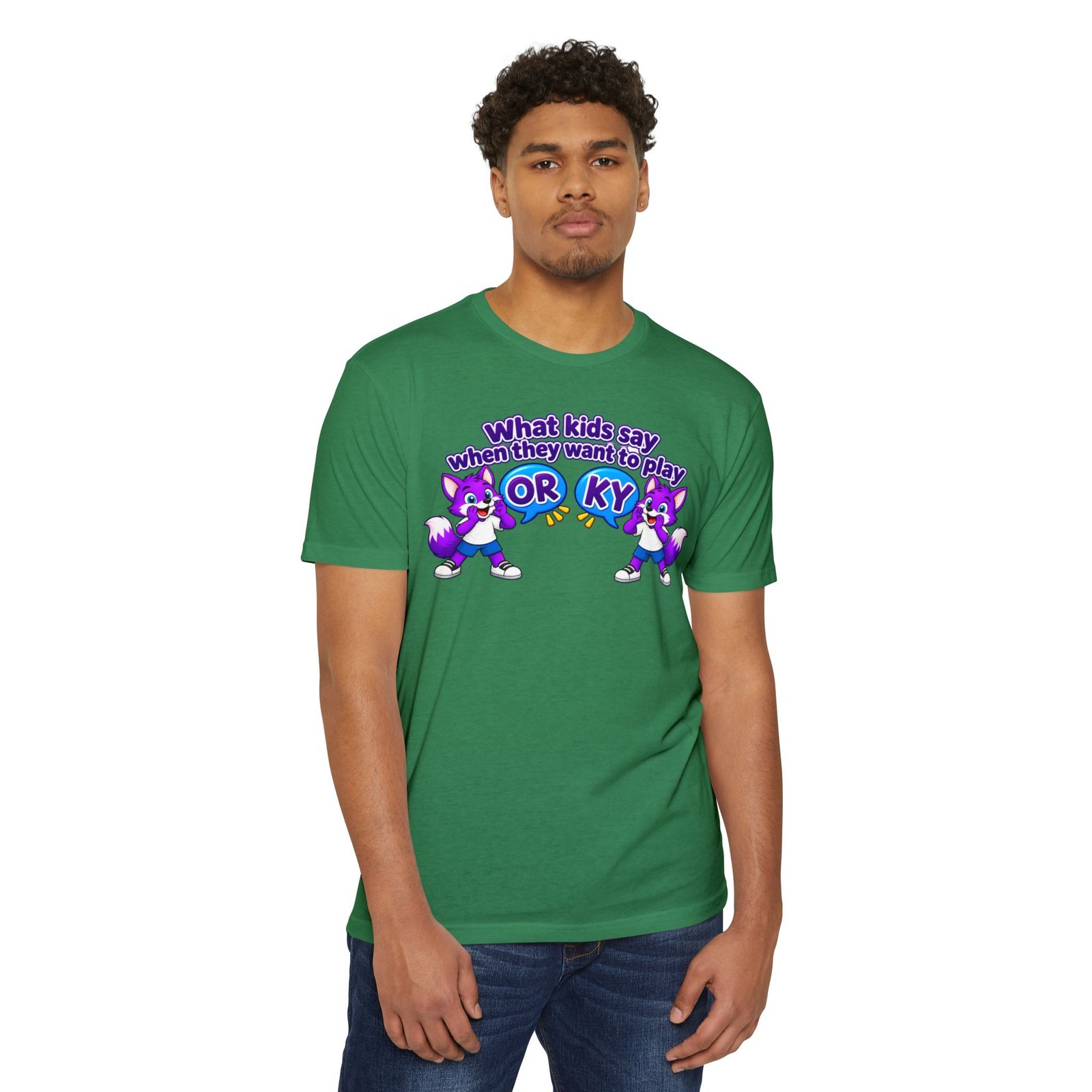 Unisex CVC Jersey T-shirt ___ What Kids Say When They Want to Play "ORKY" T-Shirt - Image 13