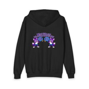 Youth Heavy Blend Zipped Hoodie__ What orky say the purple fox