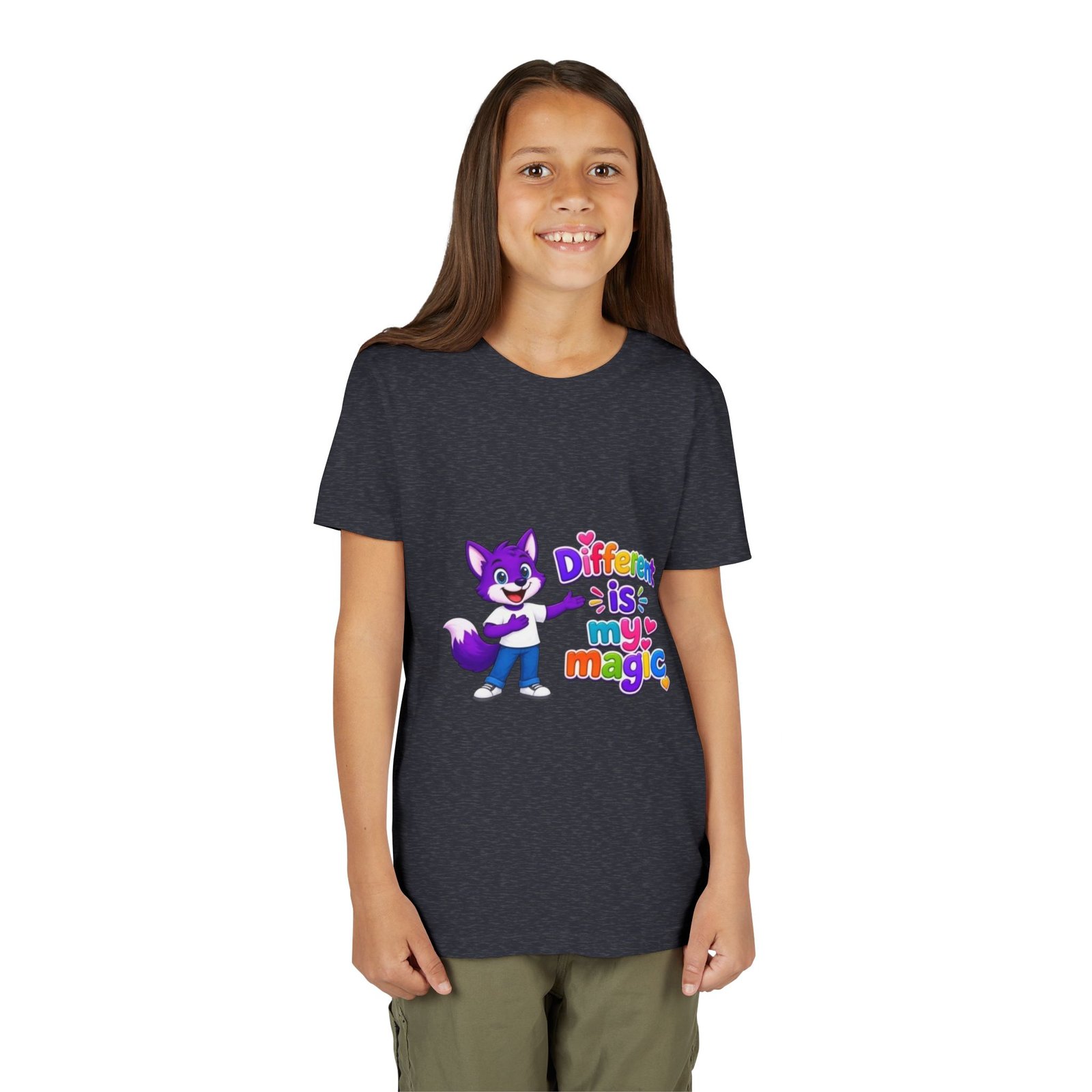 Youth Short Sleeve Tee- "Different is My Magic" - Image 72