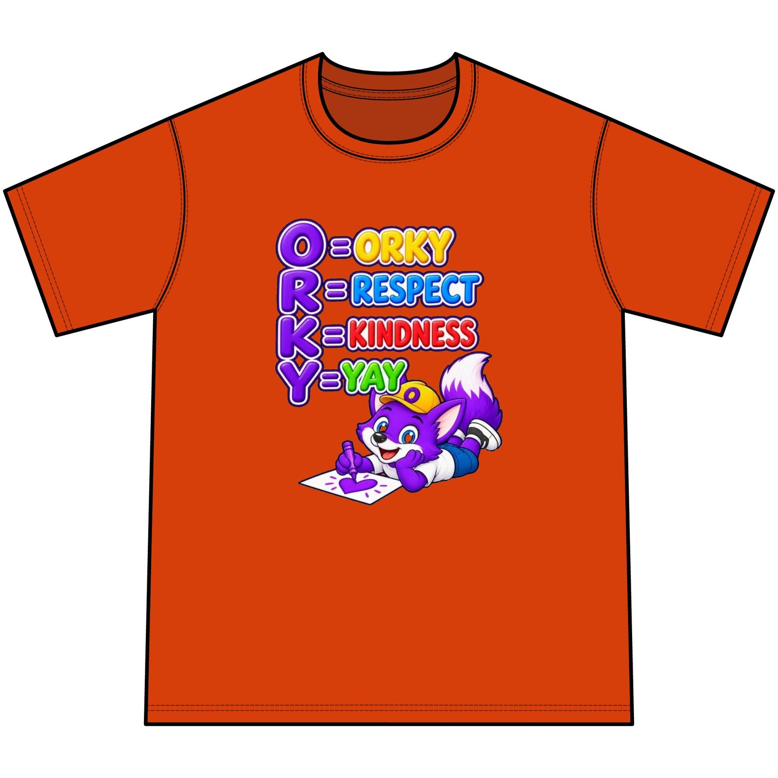 Youth Tie-Dye Tee — "ORKY: Respect • Kindness • Yay" - Image 5