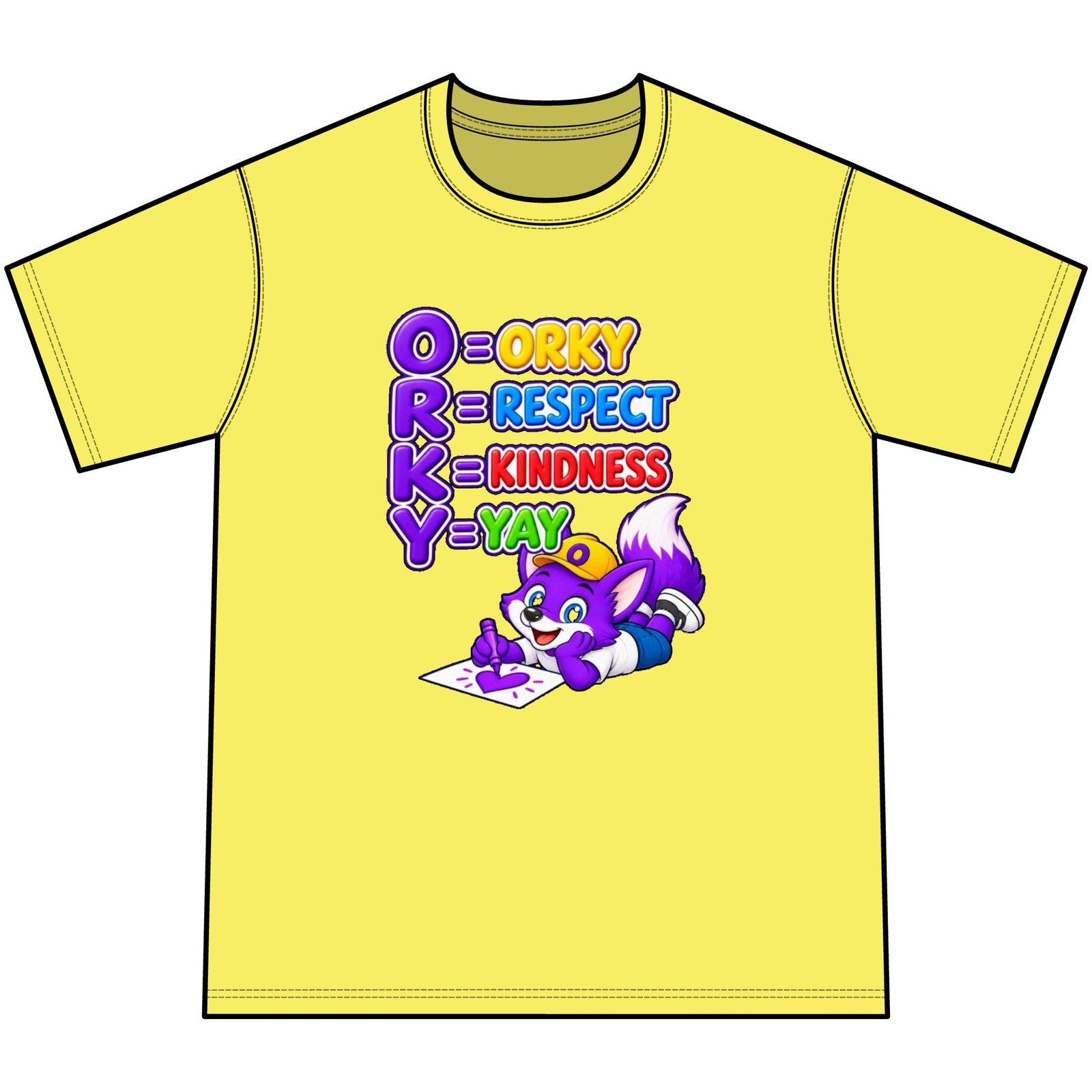 Youth Tie-Dye Tee — "ORKY: Respect • Kindness • Yay" - Image 9