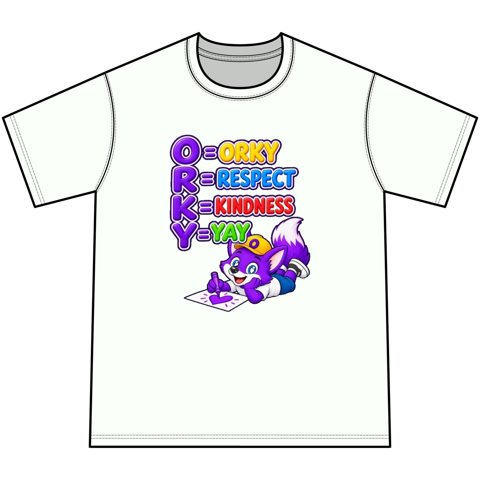 Youth Tie-Dye Tee — "ORKY: Respect • Kindness • Yay" - Image 11
