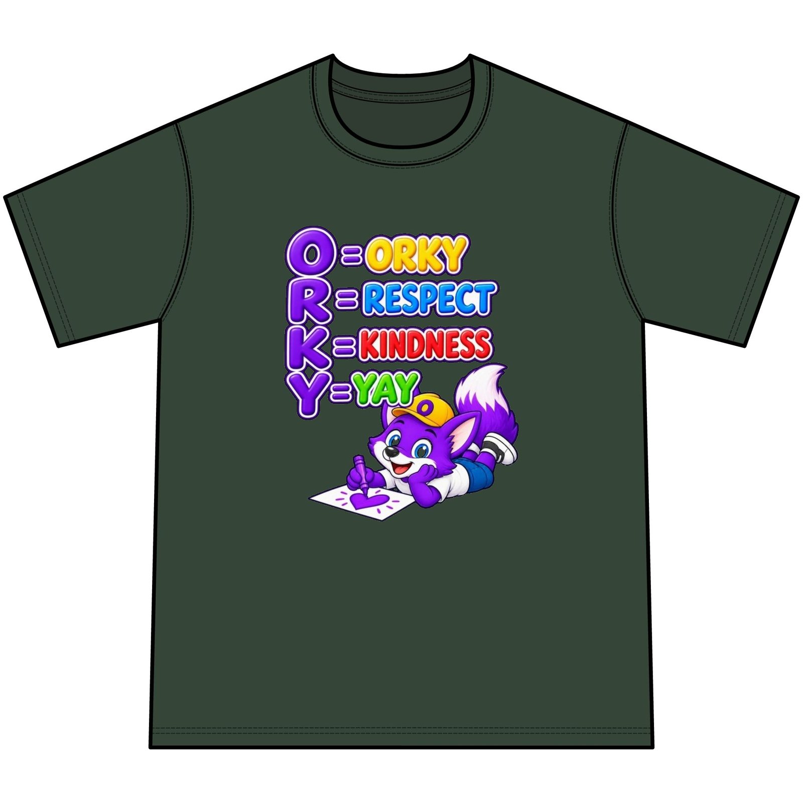 Youth Tie-Dye Tee — "ORKY: Respect • Kindness • Yay" - Image 13