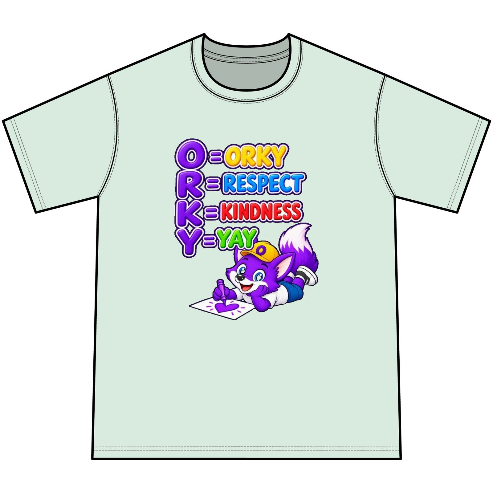 Youth Tie-Dye Tee — "ORKY: Respect • Kindness • Yay" - Image 15