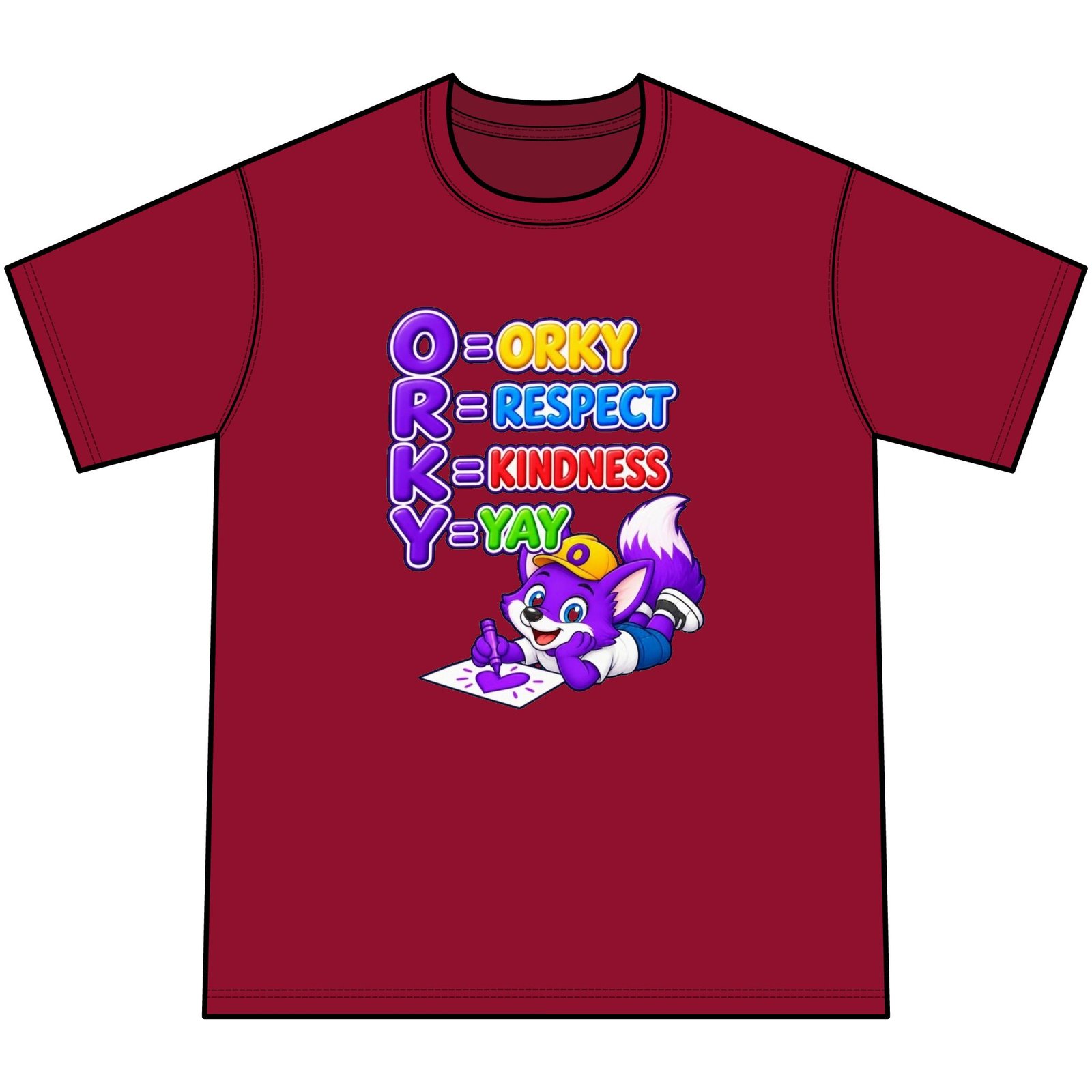 Youth Tie-Dye Tee — "ORKY: Respect • Kindness • Yay" - Image 39
