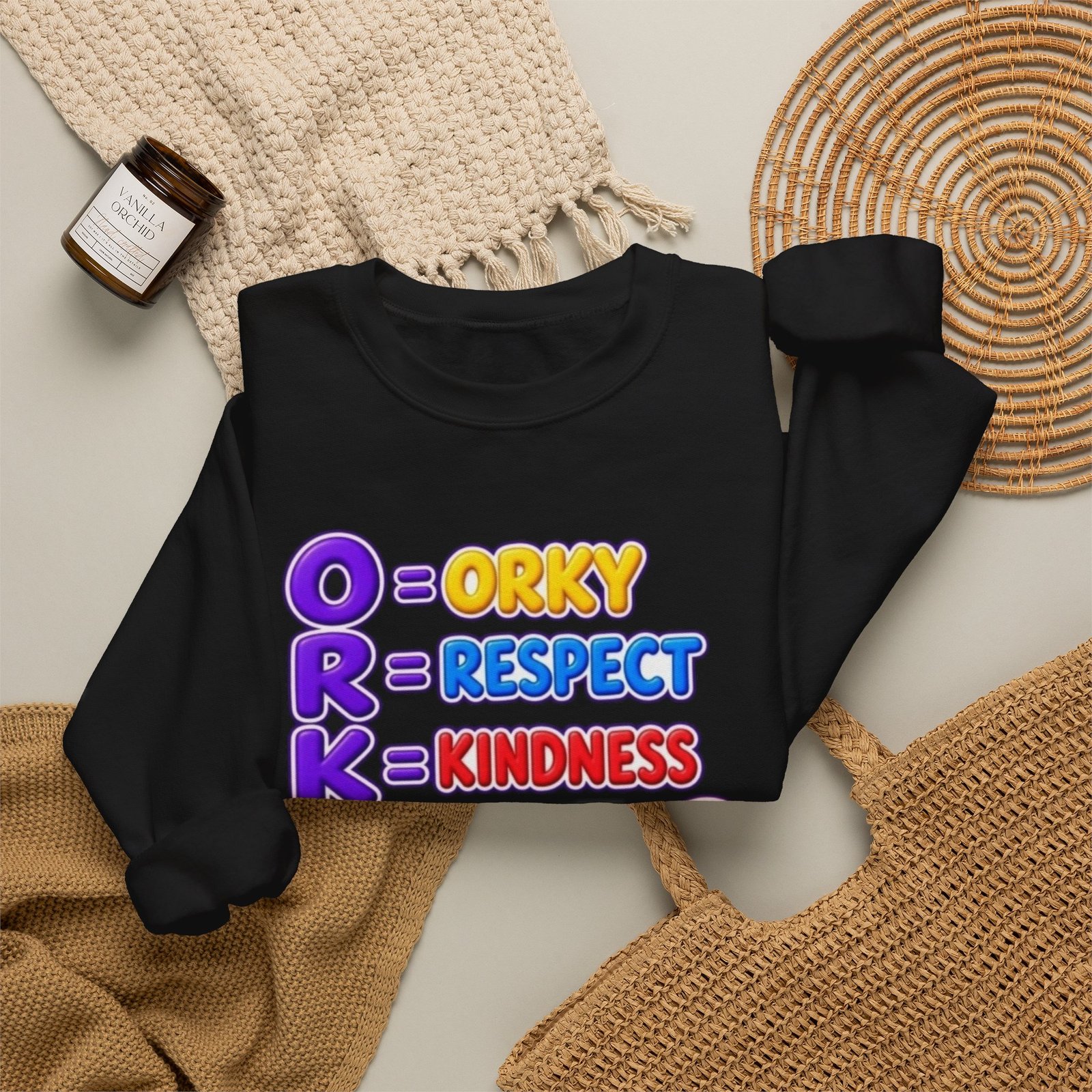 Unisex Heavy Blend™ Crewneck Sweatshirt — 'O = Orky, R = Respect, K = Kindness, Y = Yay' - Image 19