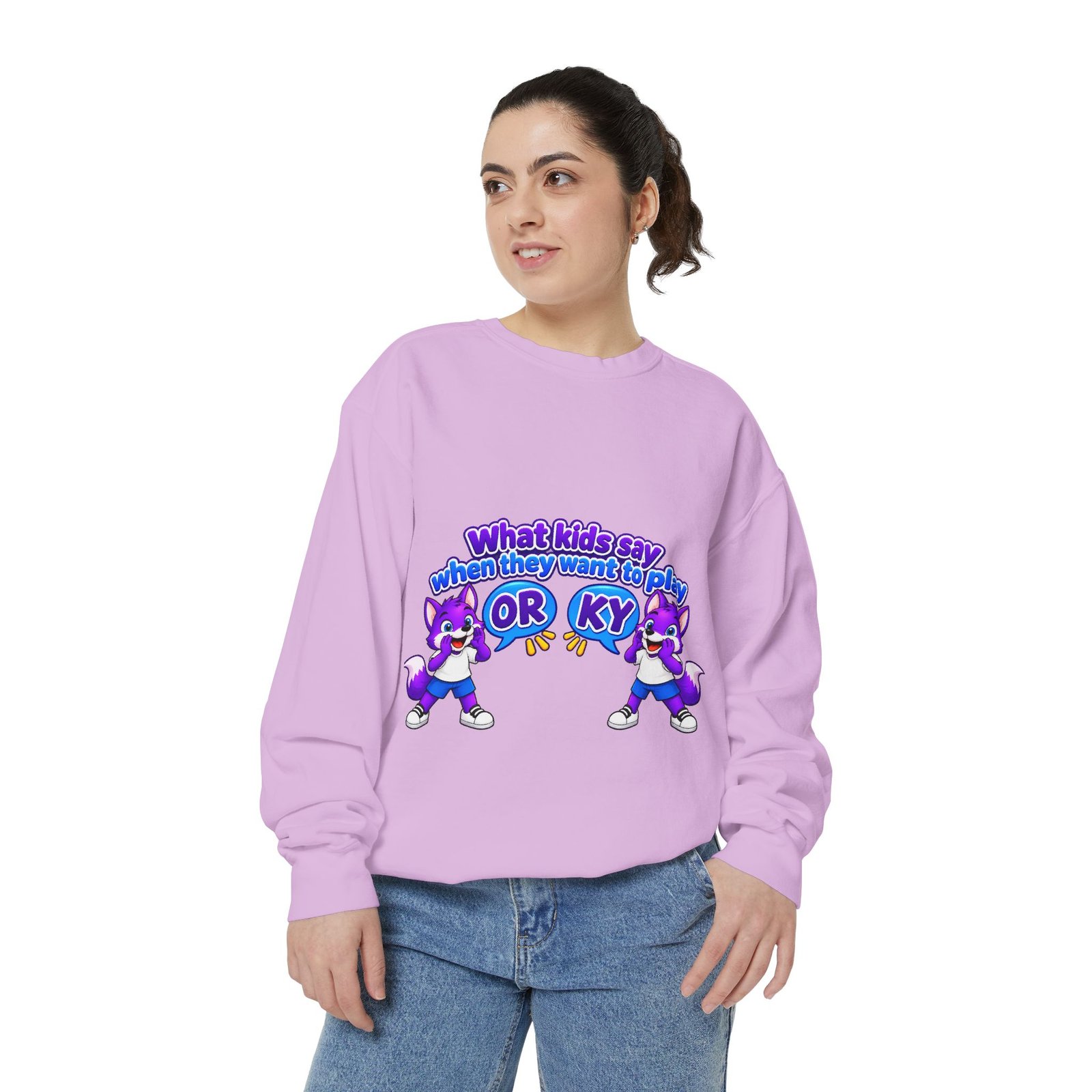 Playful 'What Kids Say When They Want to Play' Sweatshirt - Image 95