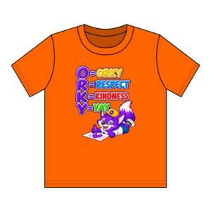 Youth Easy Cotton Tee – Orky = Respect, Kindness, Yay!