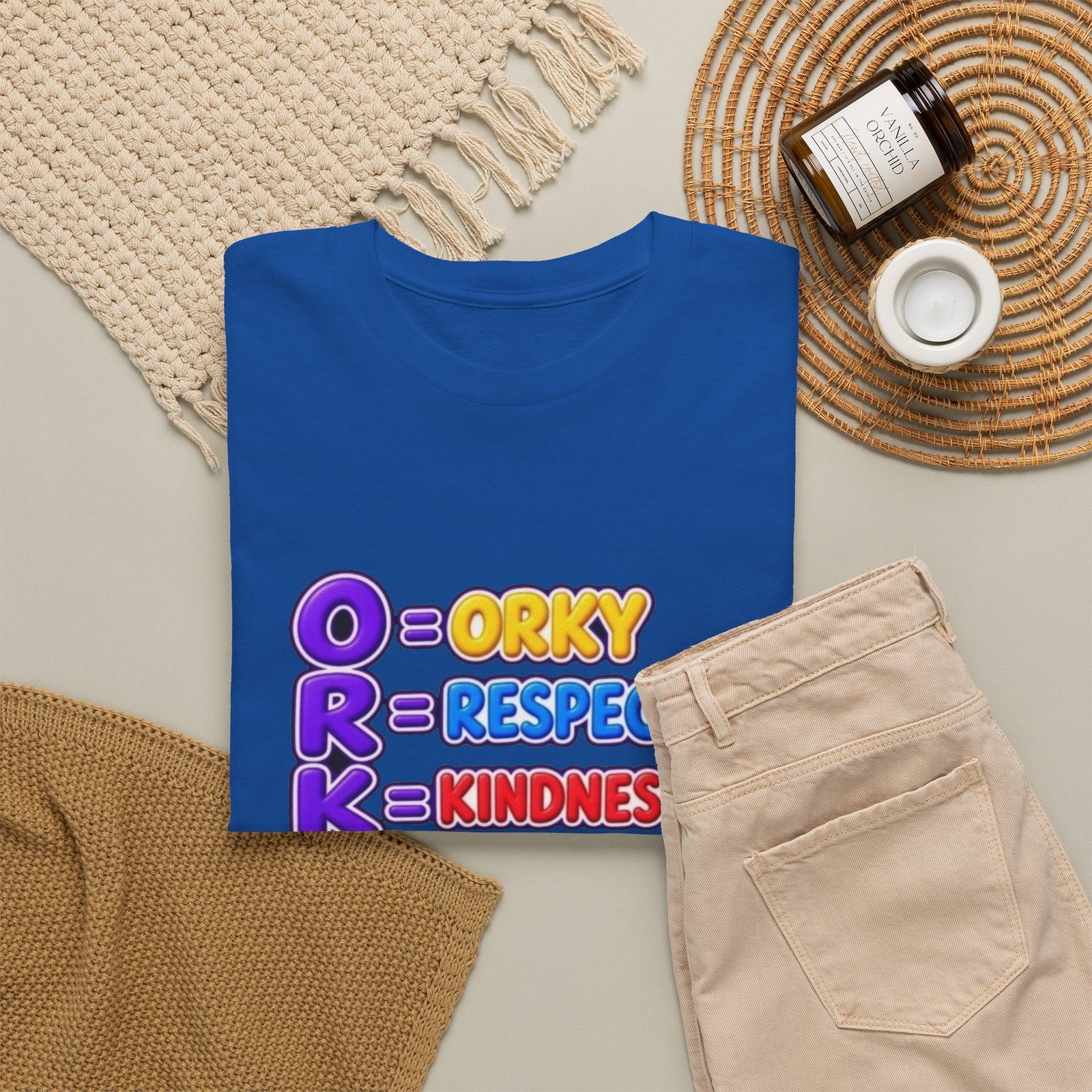 Unisex Heavy Cotton Tee – 'O R K Y' Respect & Kindness Yay - Image 19