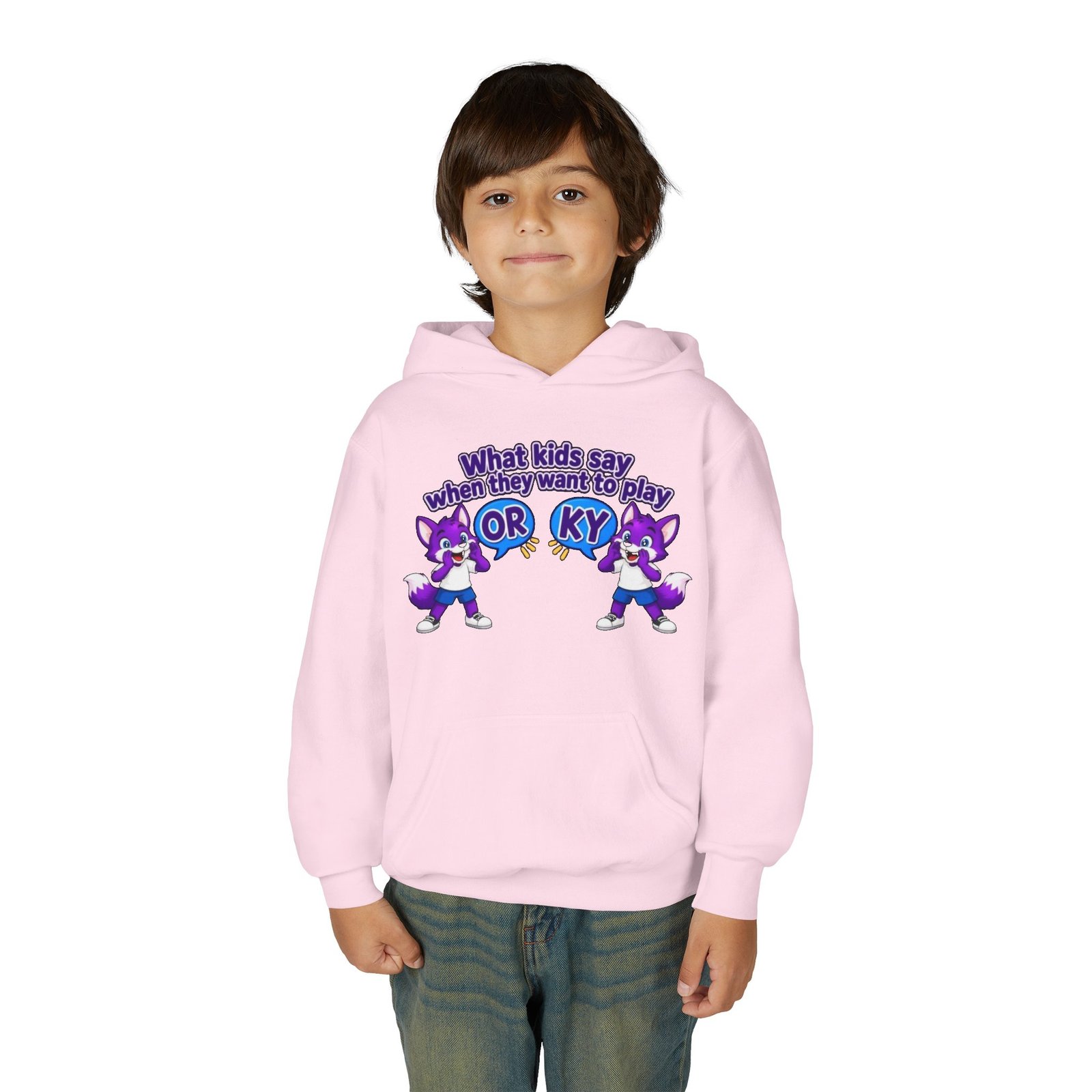 Youth Heavy Blend Hooded Sweatshirt — "What kids say " - Image 55