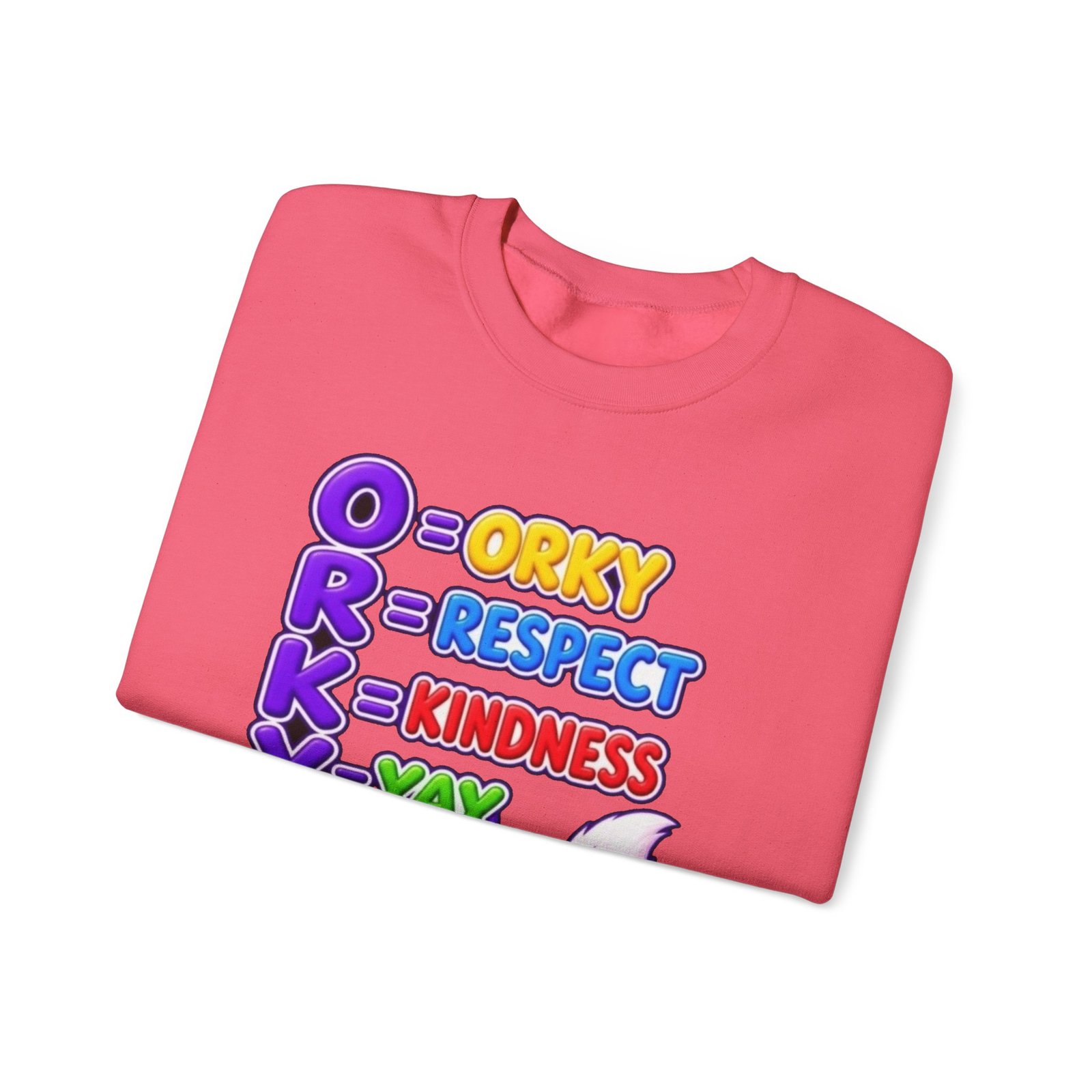 Unisex Heavy Blend™ Crewneck Sweatshirt — 'O = Orky, R = Respect, K = Kindness, Y = Yay' - Image 63