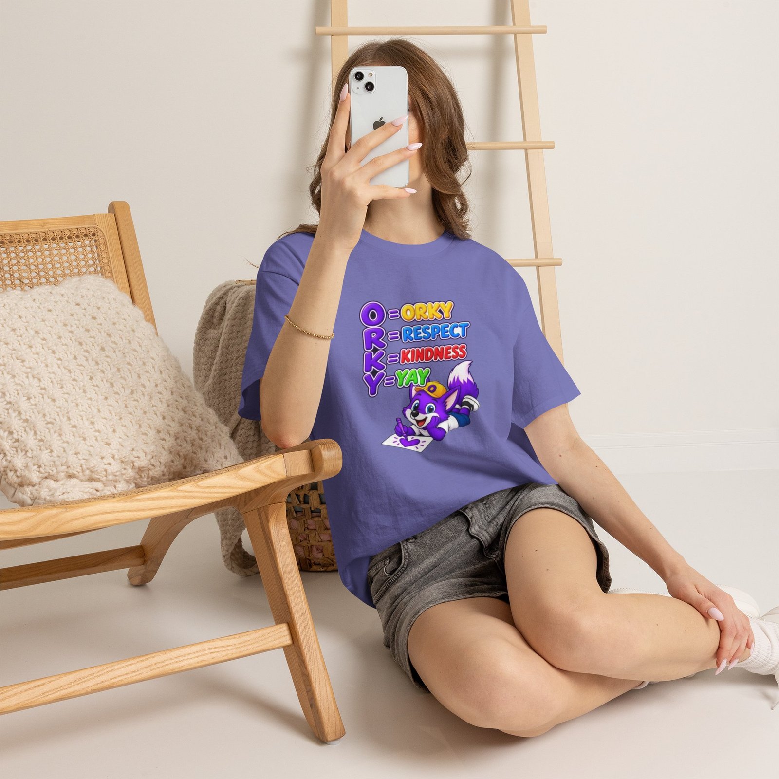 Unisex Heavy Cotton Tee – 'O R K Y' Respect & Kindness Yay - Image 24
