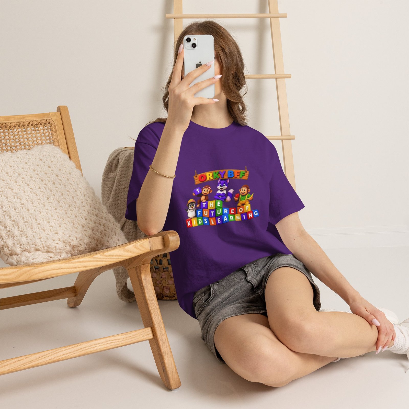Unisex Heavy Cotton Tee — "ORKYBFF: The Future of Kids Learning" - Image 40