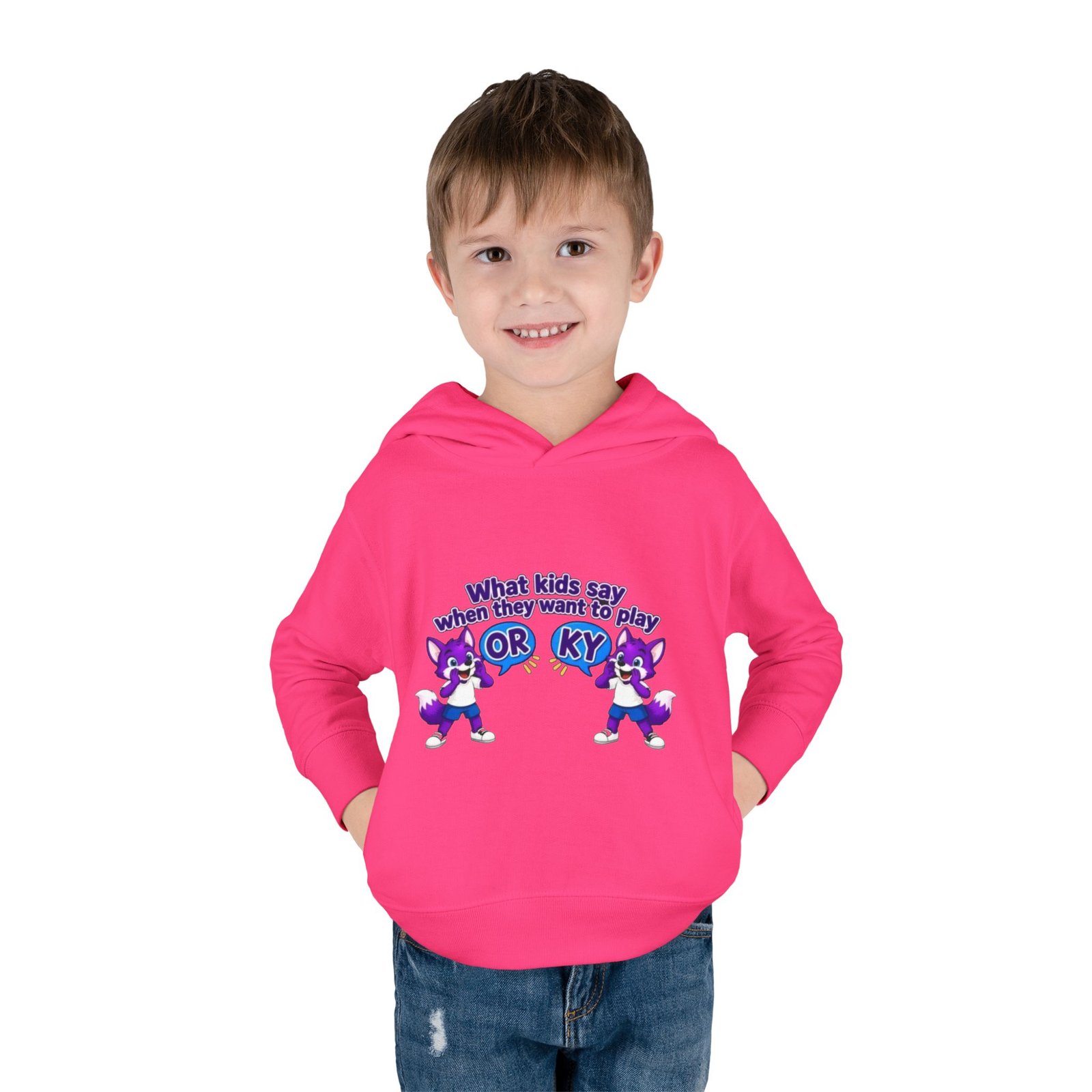 Toddler Pullover Fleece Hoodie__ "What Kids Say " - Image 55