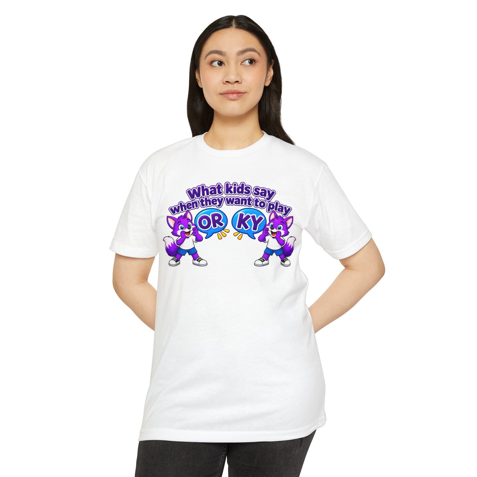 Unisex CVC Jersey T-shirt ___ What Kids Say When They Want to Play "ORKY" T-Shirt - Image 25