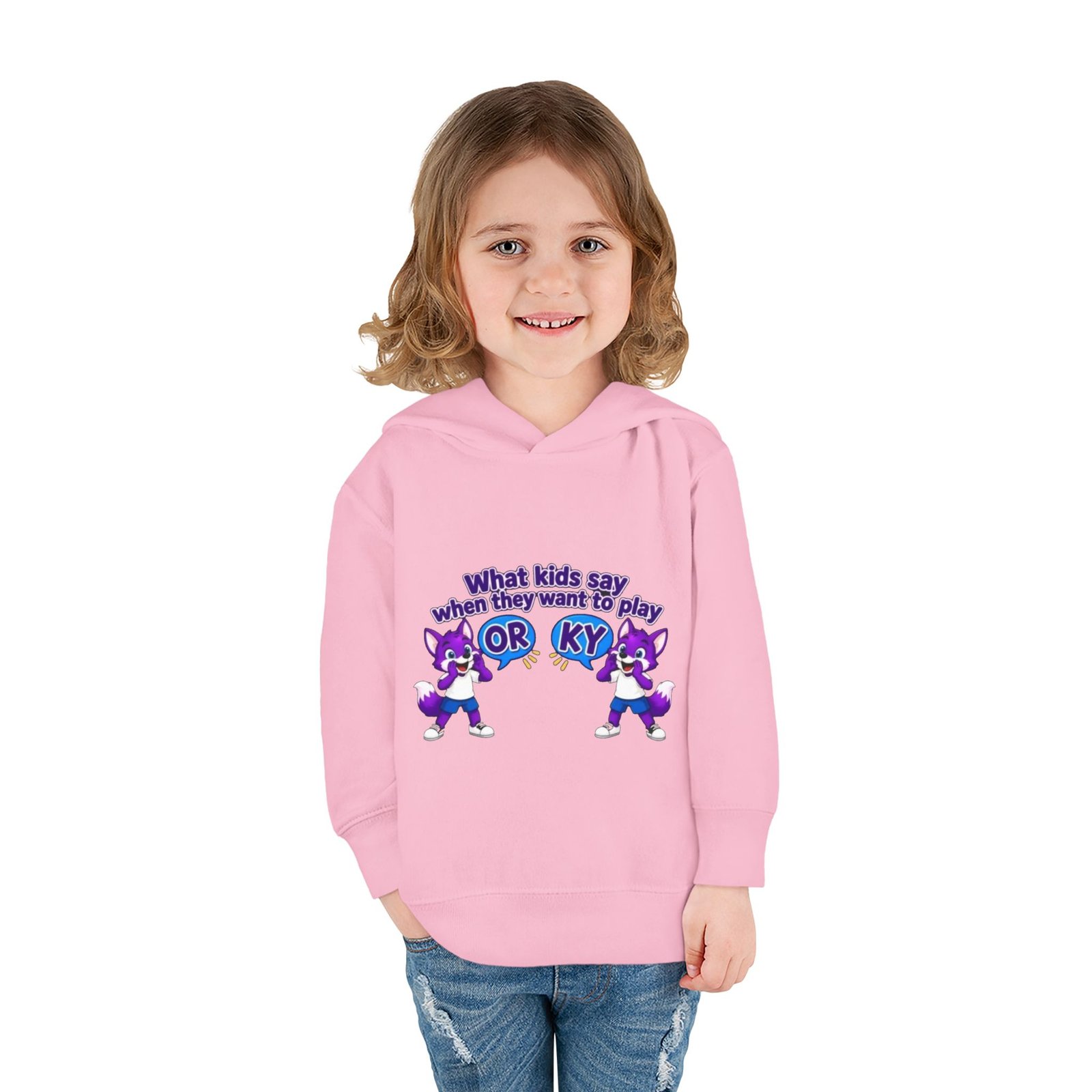Toddler Pullover Fleece Hoodie__ "What Kids Say " - Image 48