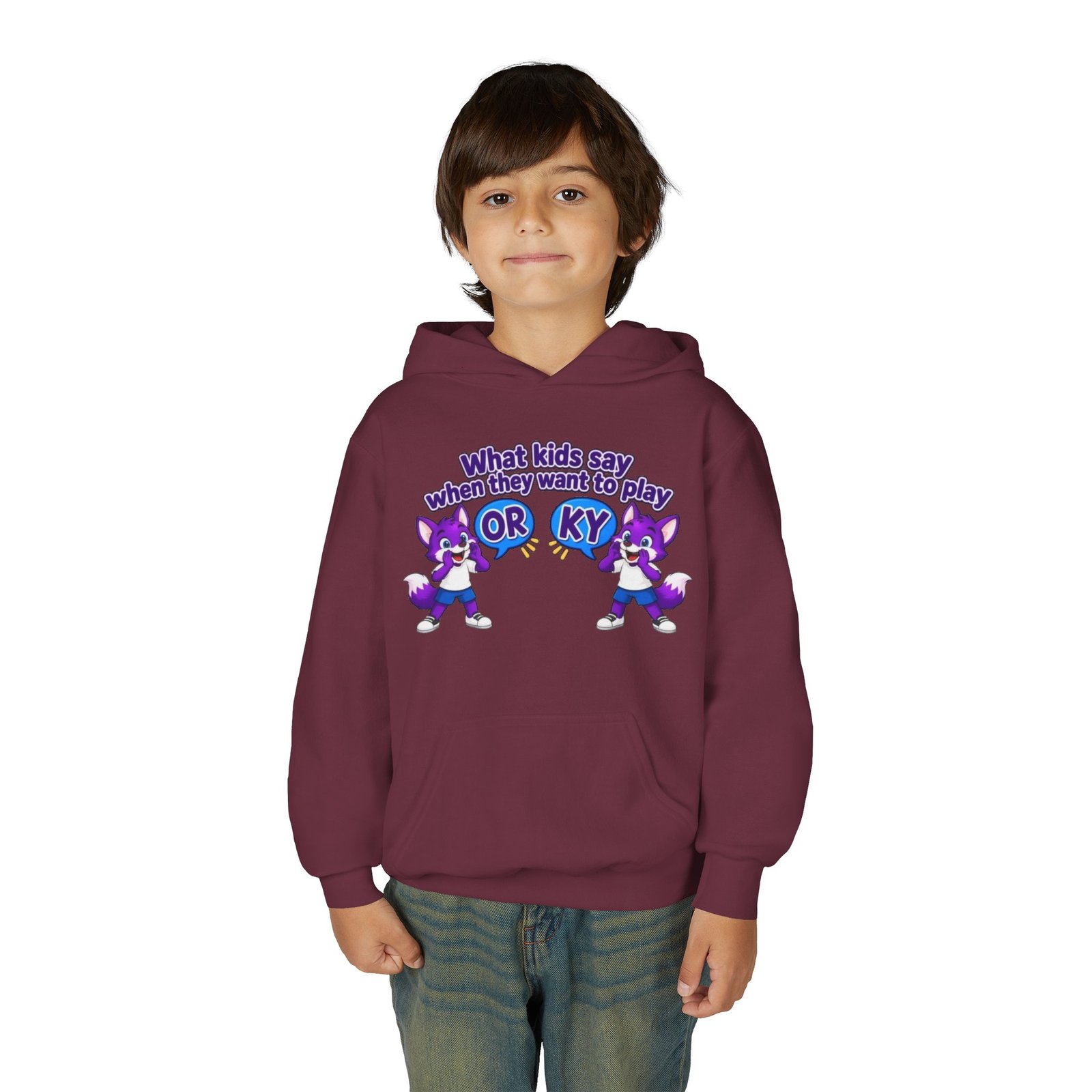 Youth Heavy Blend Hooded Sweatshirt — "What kids say " - Image 23