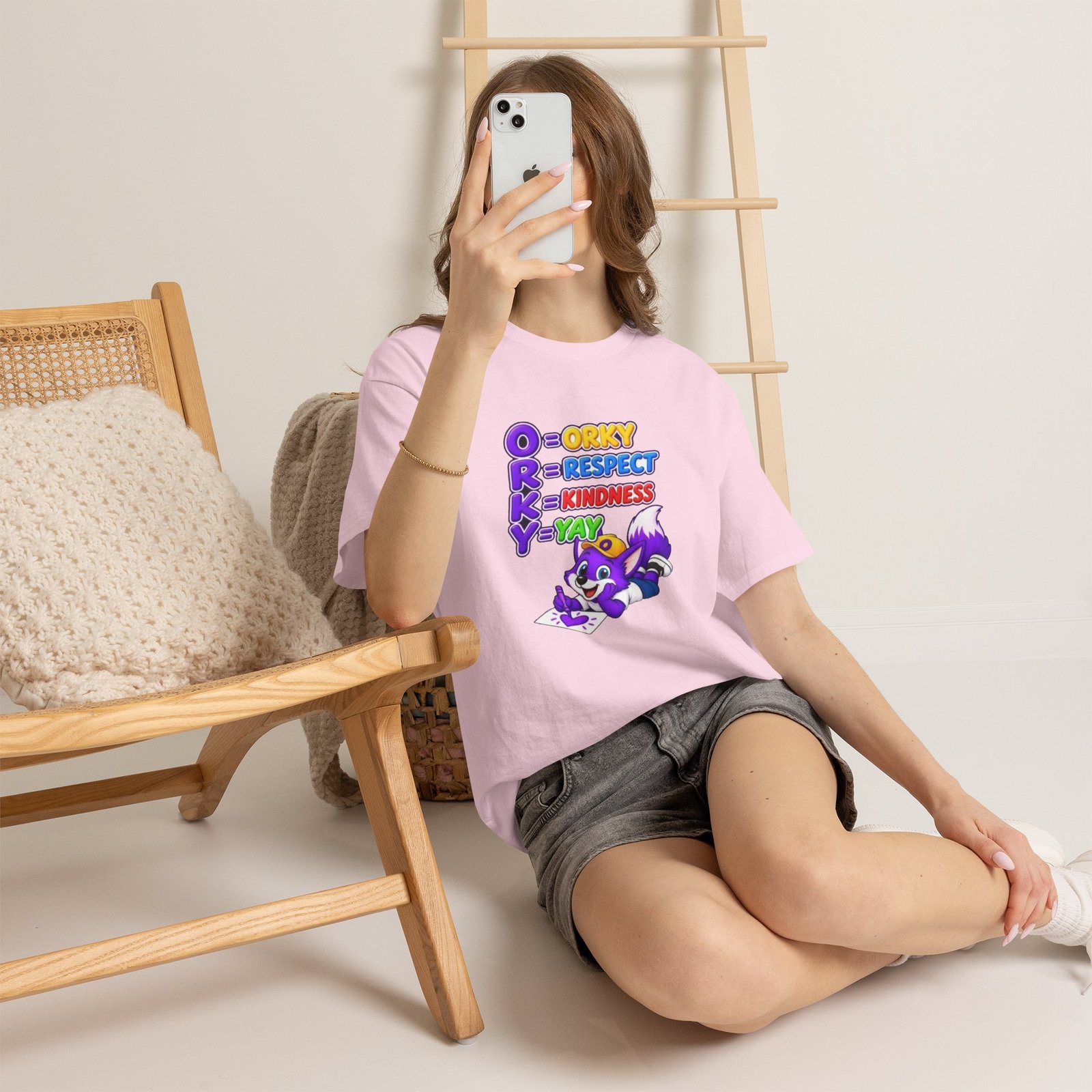 Unisex Heavy Cotton Tee – 'O R K Y' Respect & Kindness Yay - Image 40