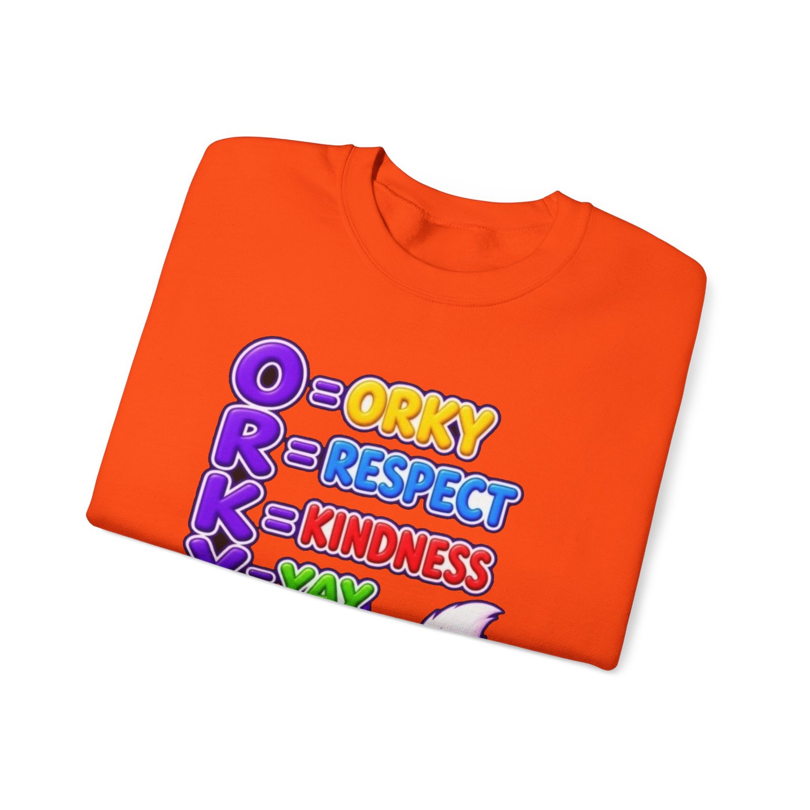 Unisex Heavy Blend™ Crewneck Sweatshirt — 'O = Orky, R = Respect, K = Kindness, Y = Yay' - Image 33