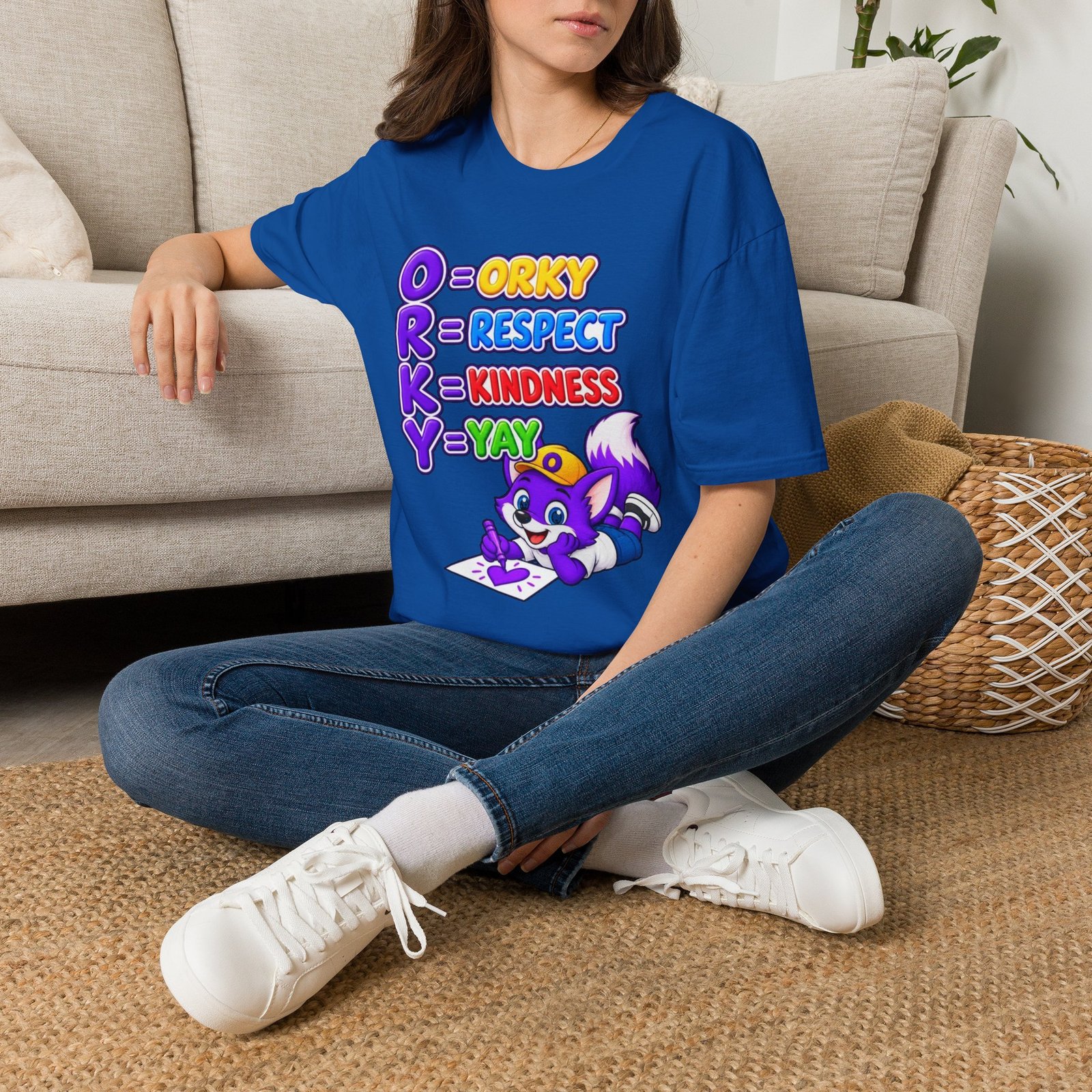 Unisex Softstyle T-Shirt — Orky Respect Kindness Kids Yay - Image 37