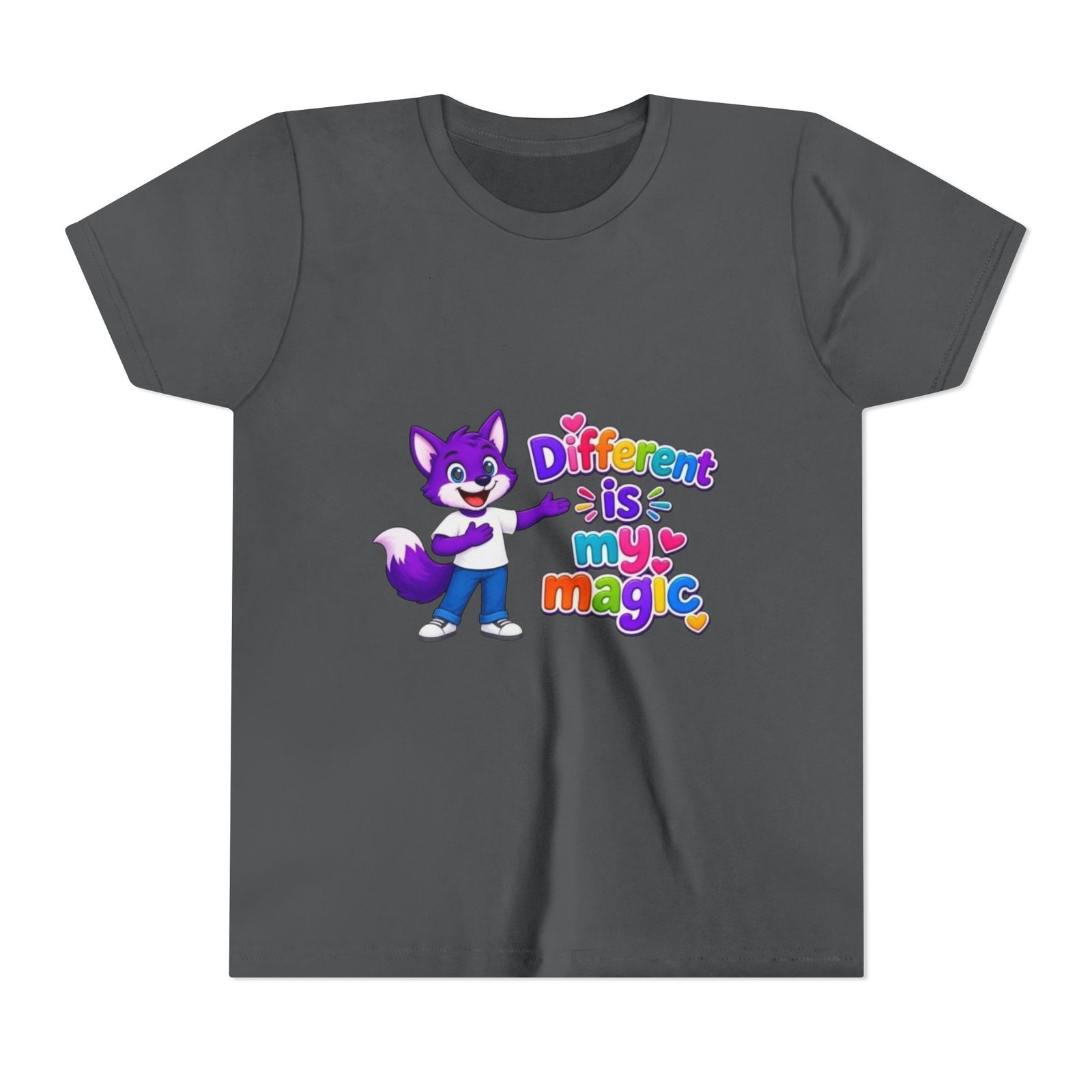 Youth Short Sleeve Tee- "Different is My Magic" - Image 65