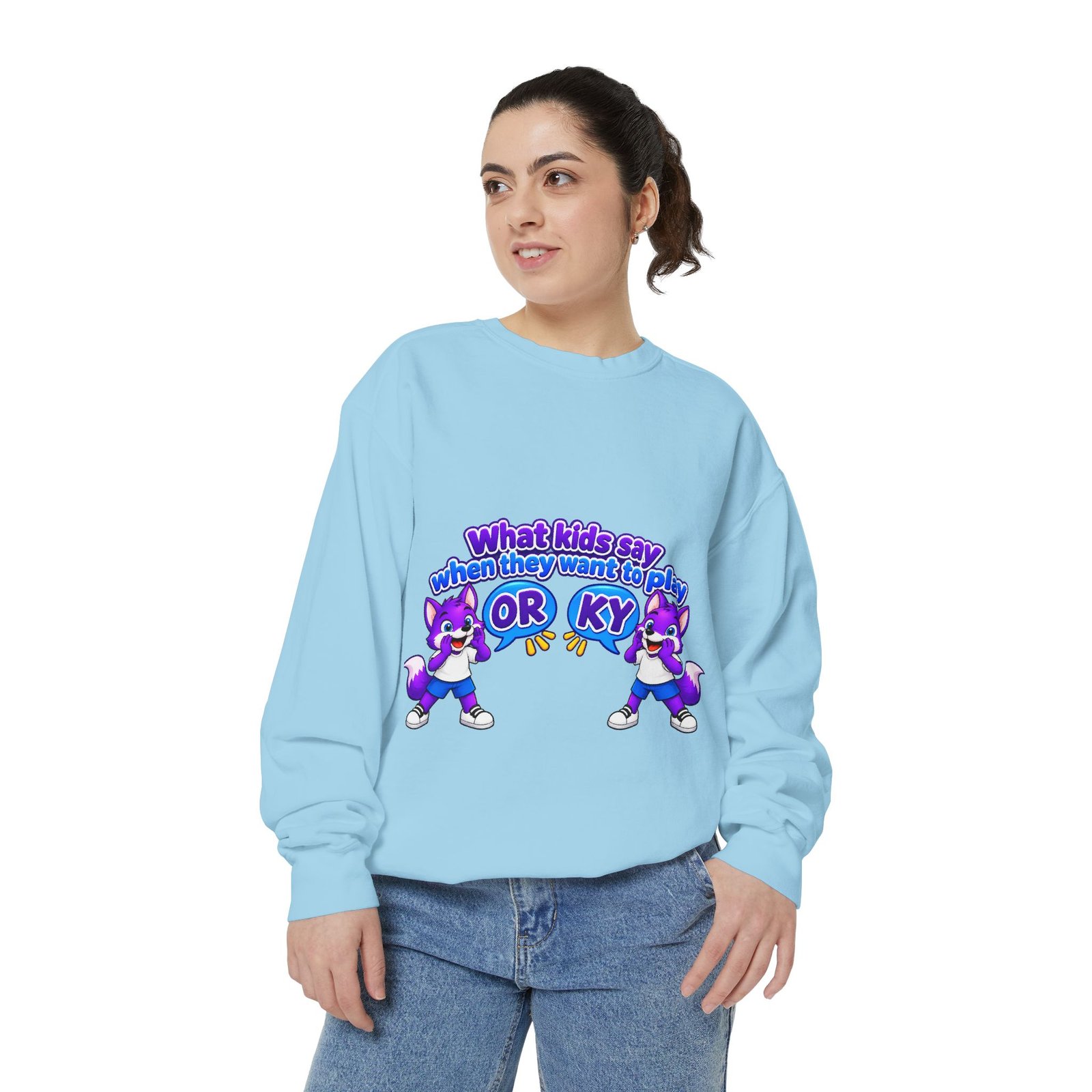 Playful 'What Kids Say When They Want to Play' Sweatshirt - Image 59