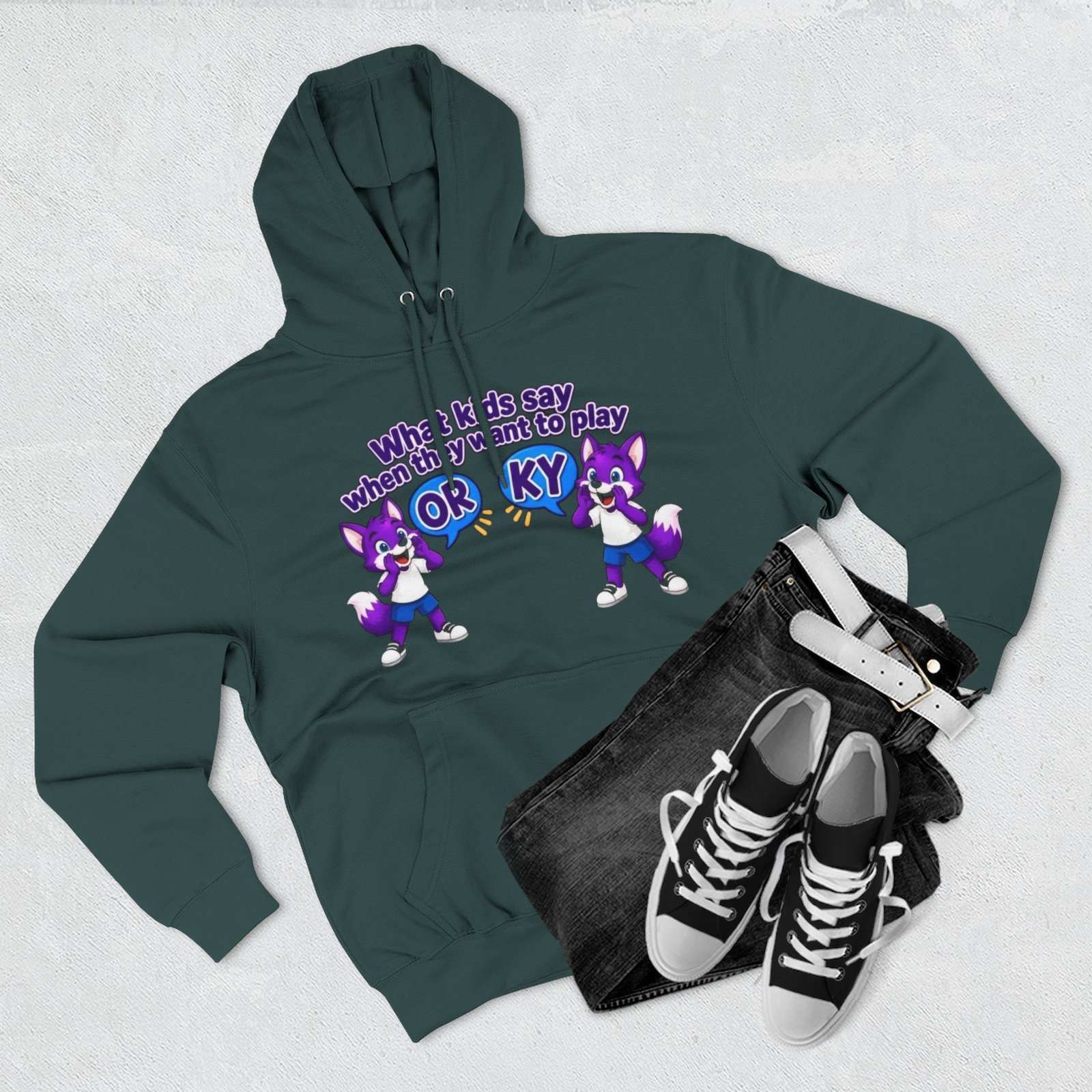 Three-Panel Fleece Hoodie— " What Kids Say " - Image 39