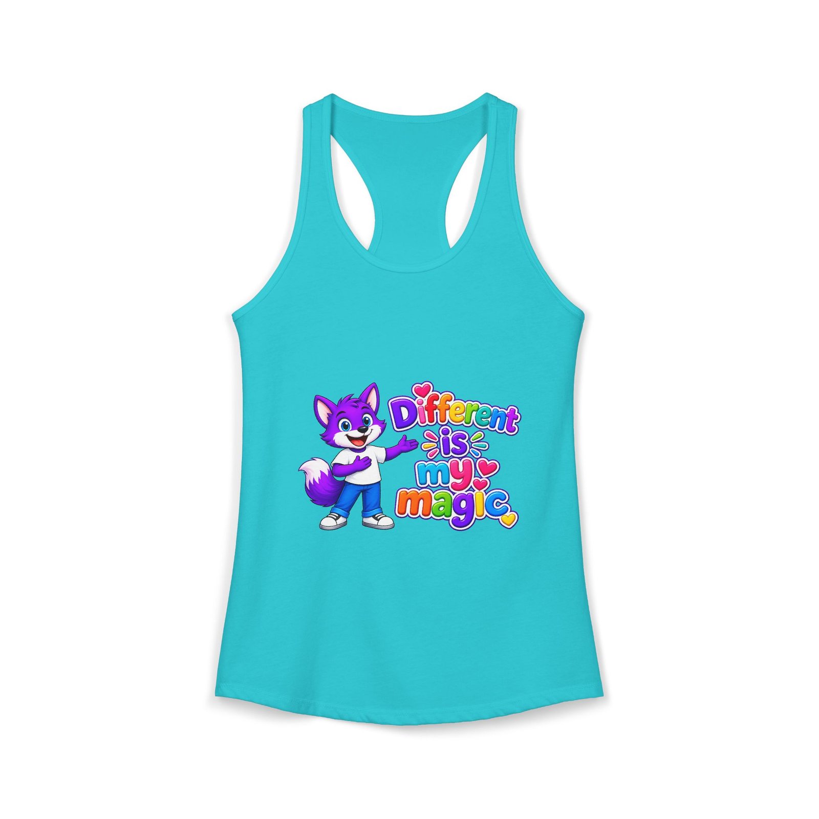 Women's Ideal Racerback Tank__ Different is my magic - Image 33