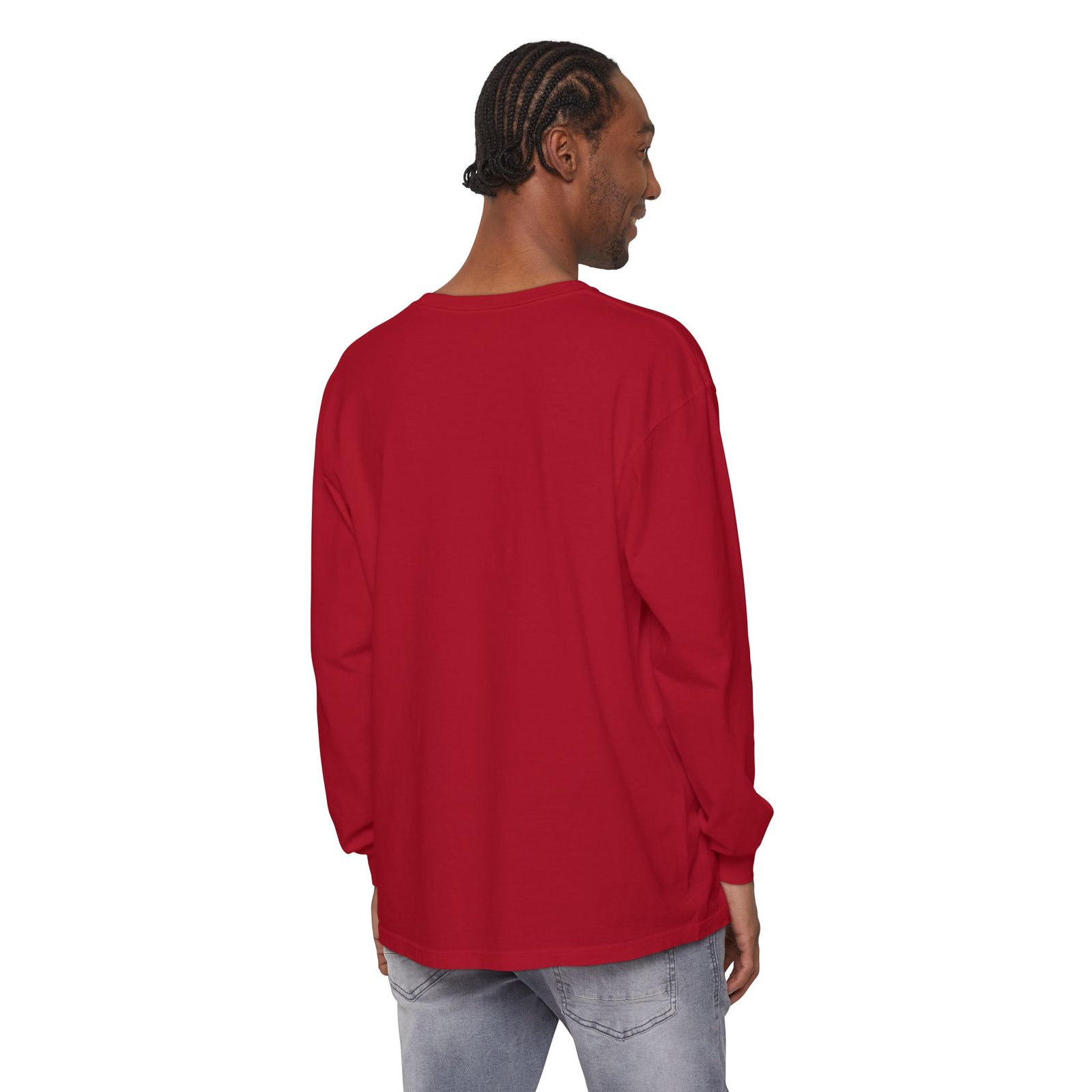 Unisex Garment-dyed Long Sleeve T-Shirt __ Different is my magic - Image 68