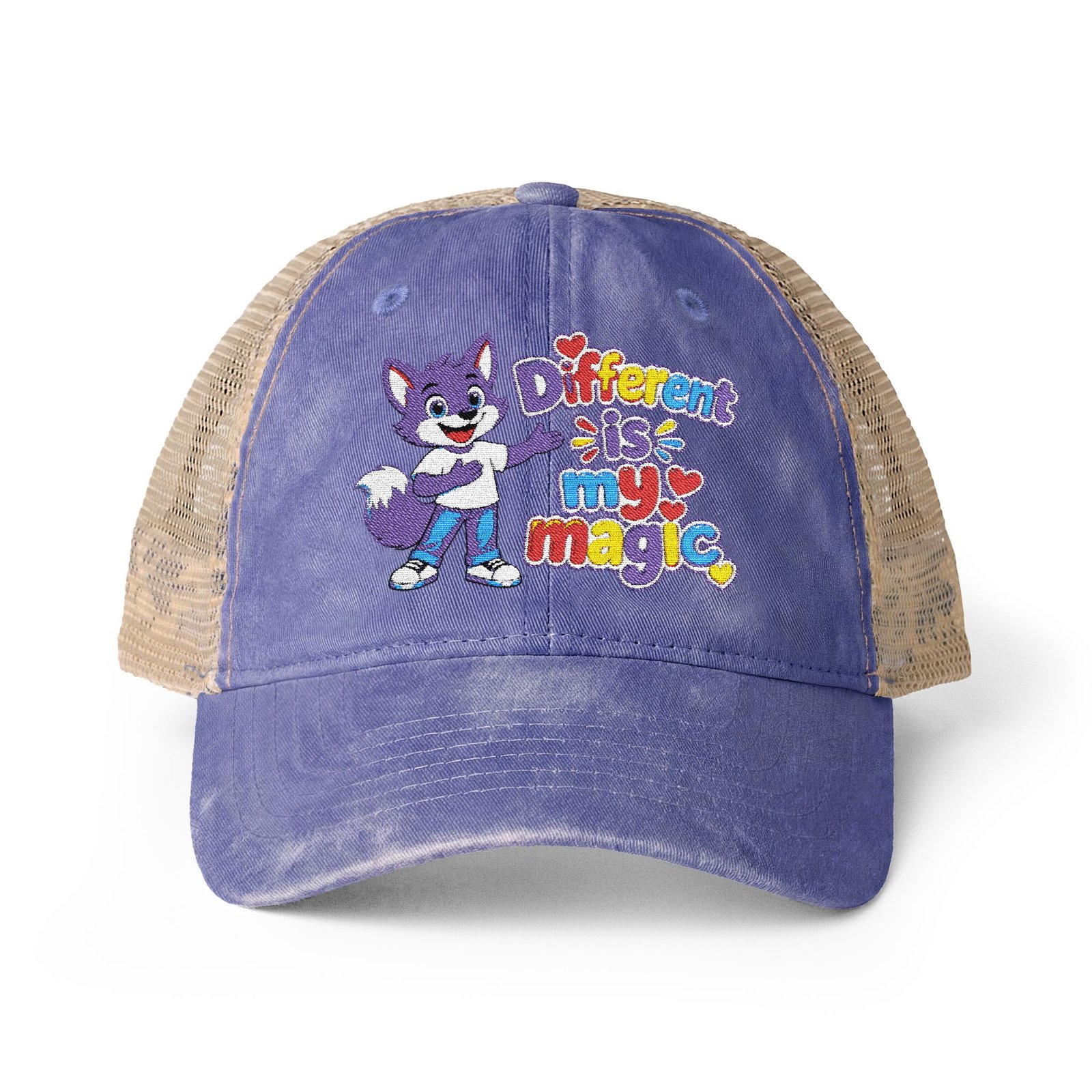 Women's Washed Mesh-Back Cap__ Different is my magic - Image 29