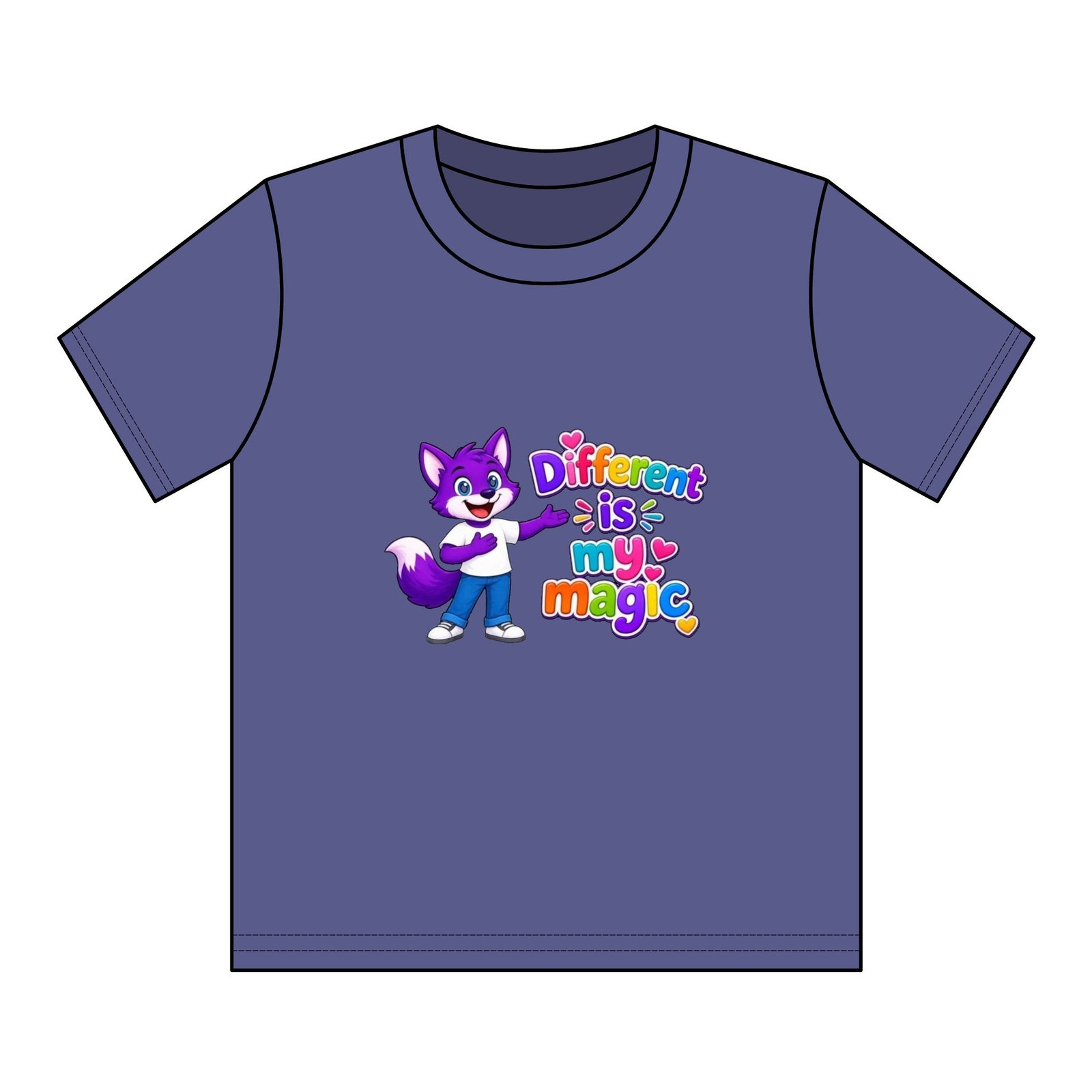 Youth Easy Cotton Tee— "Different Is My Magic" - Image 45