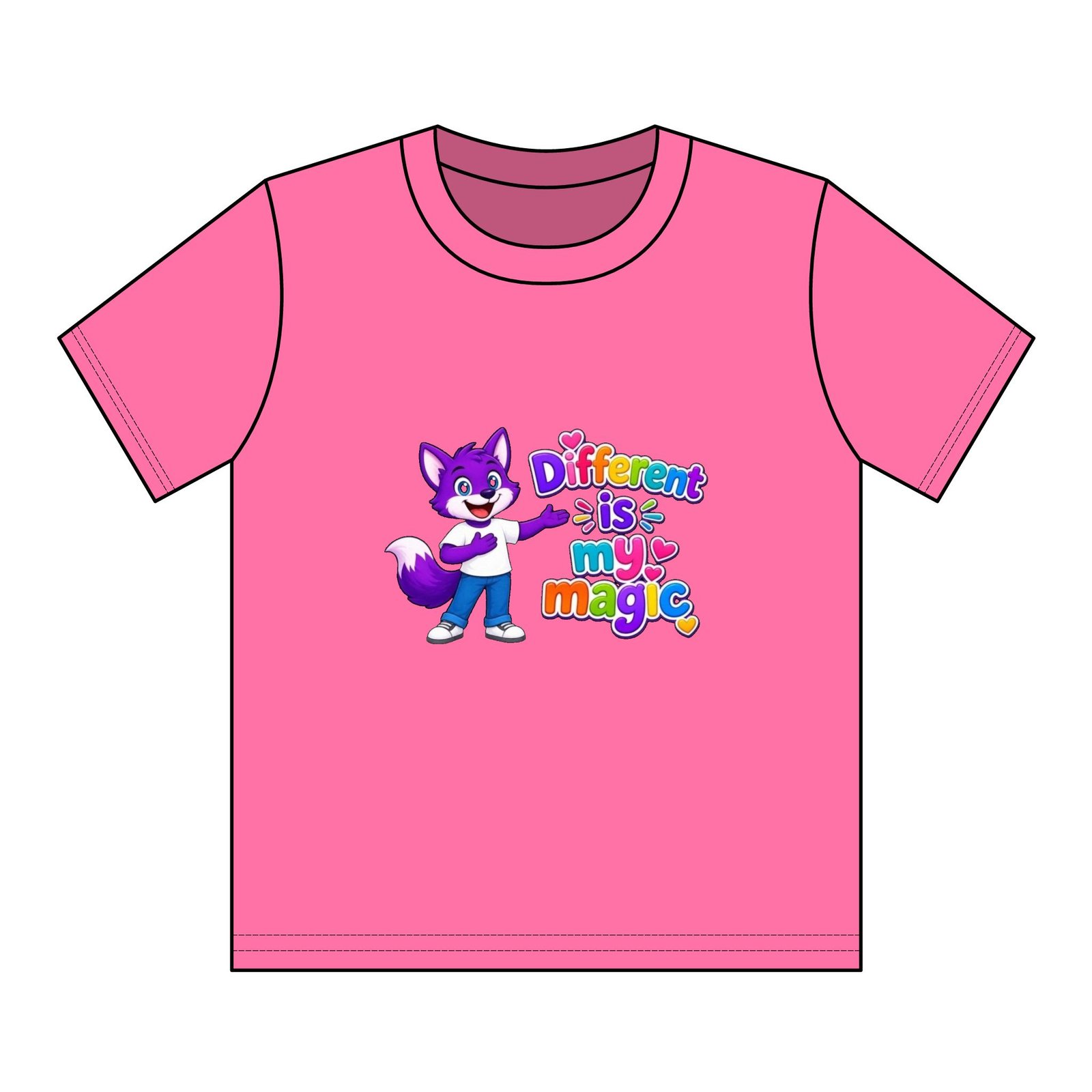 Youth Easy Cotton Tee— "Different Is My Magic" - Image 53