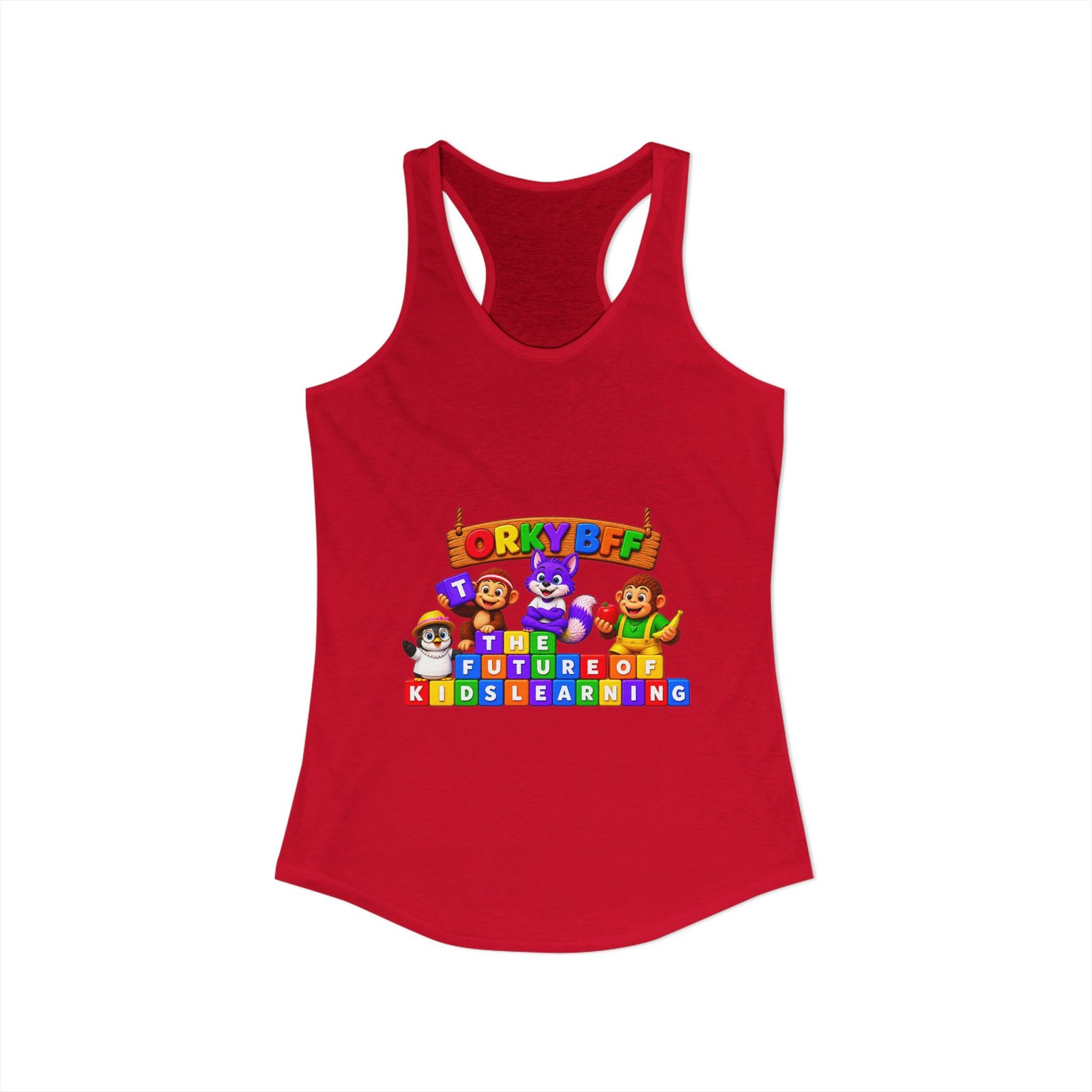 Women's Ideal Racerback Tank__Orky BFF - Image 66