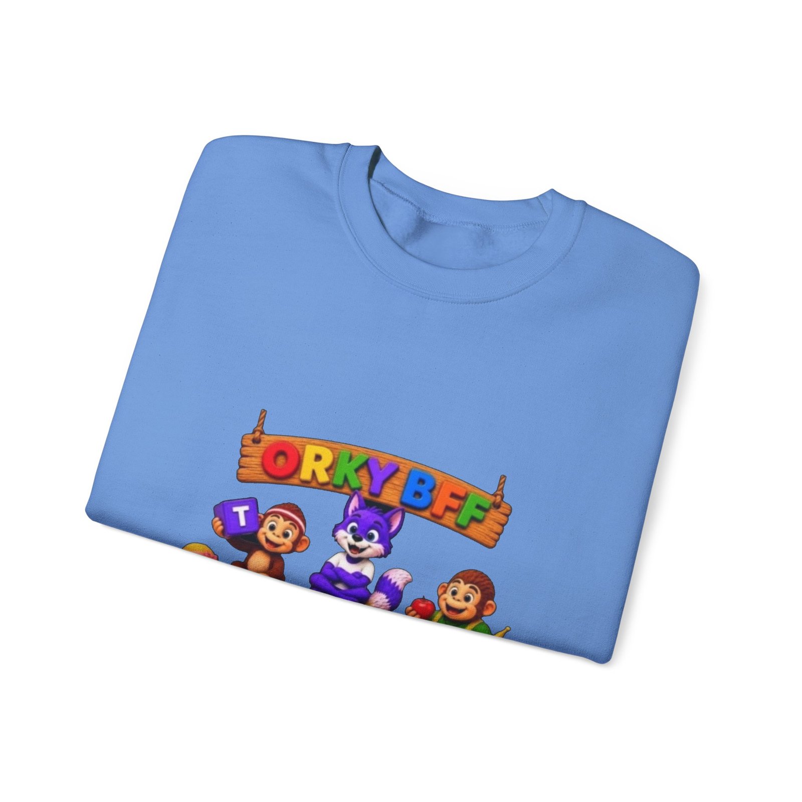 Unisex Heavy Blend™ Crewneck Sweatshirt - 'Orky Bff The Future of Kids Learning' - Image 33