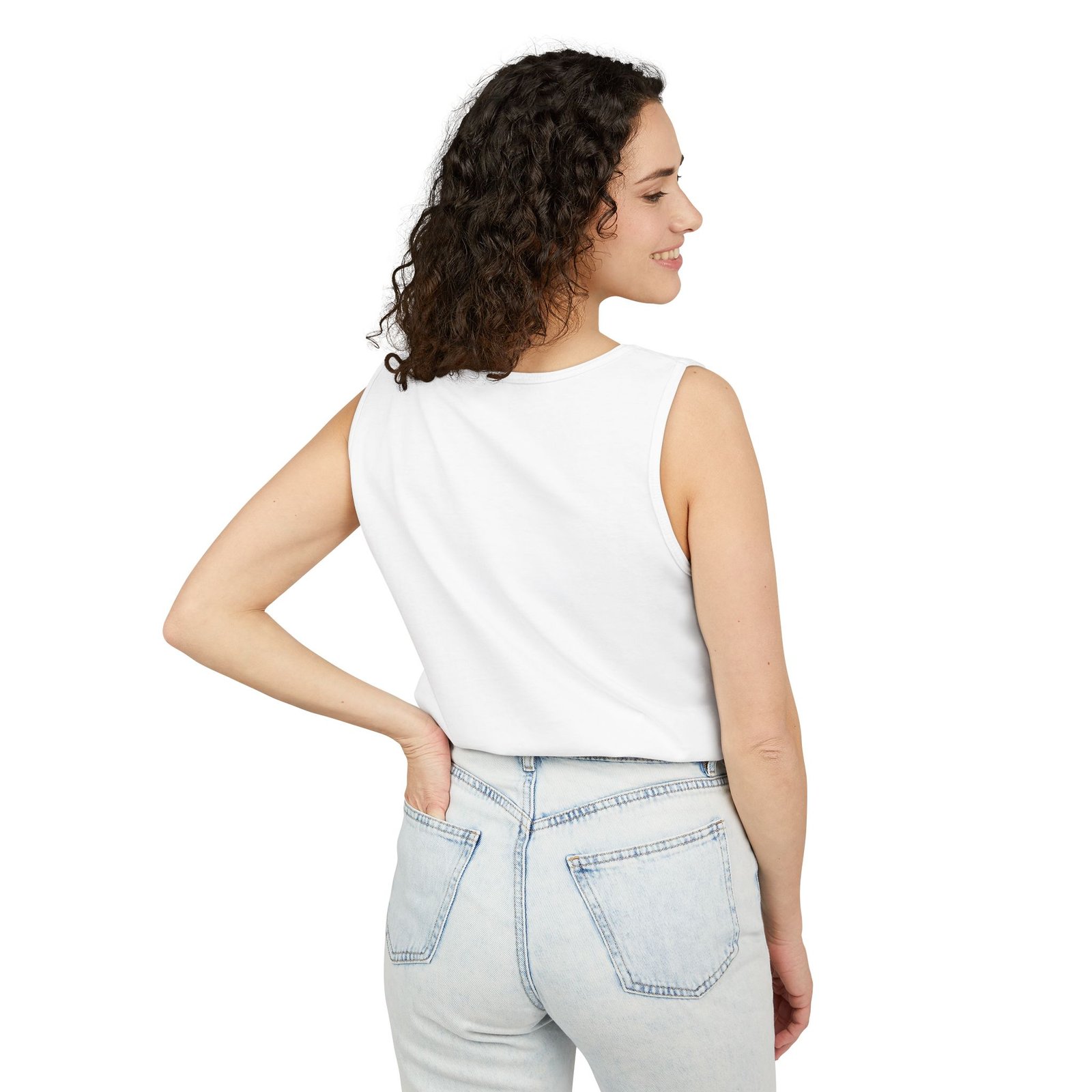Unisex Garment-Dyed Tank Top — 'ORKY BFF: The Future of Kids Learning' Colorful Playful Tee - Image 4