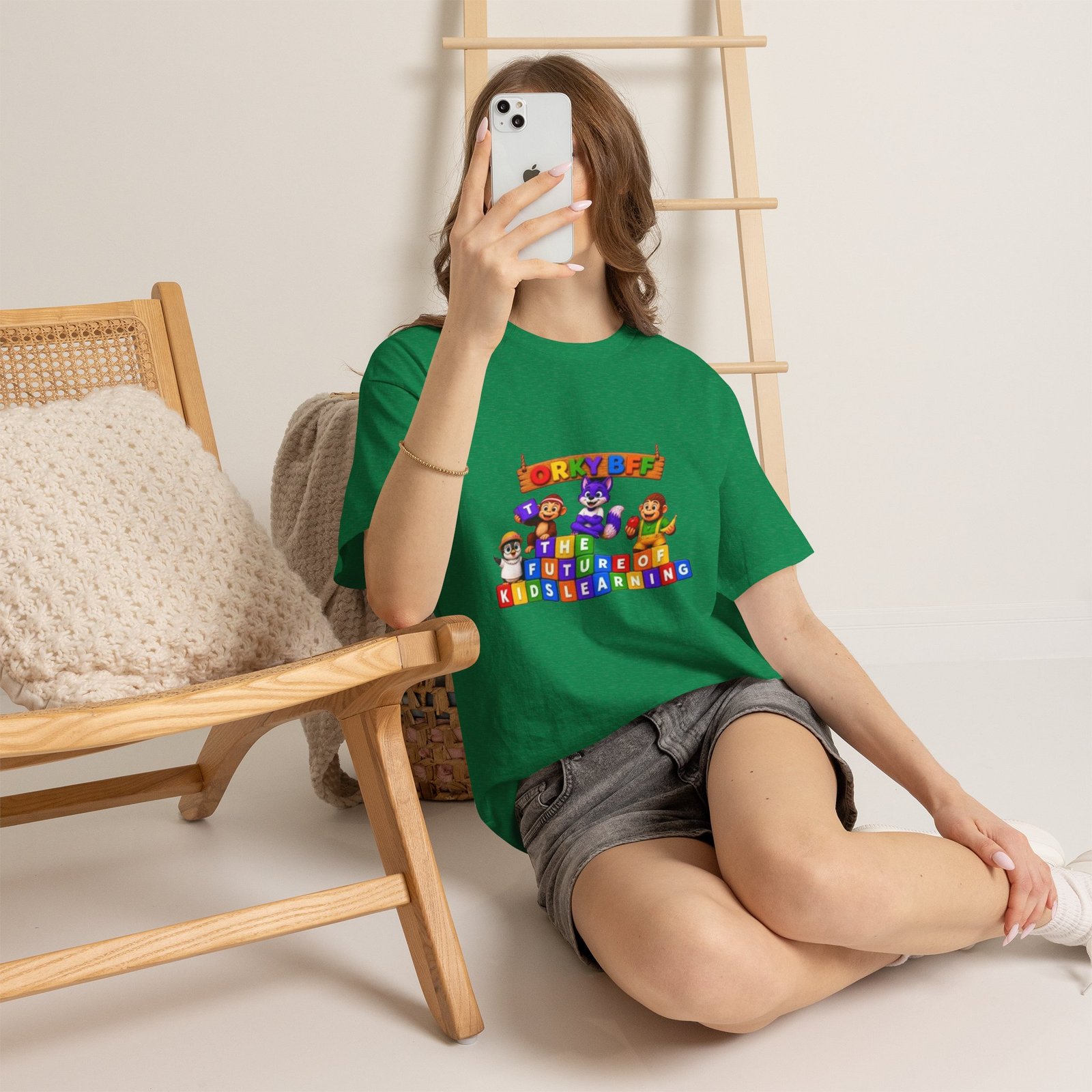 Unisex Heavy Cotton Tee — "ORKYBFF: The Future of Kids Learning" - Image 16