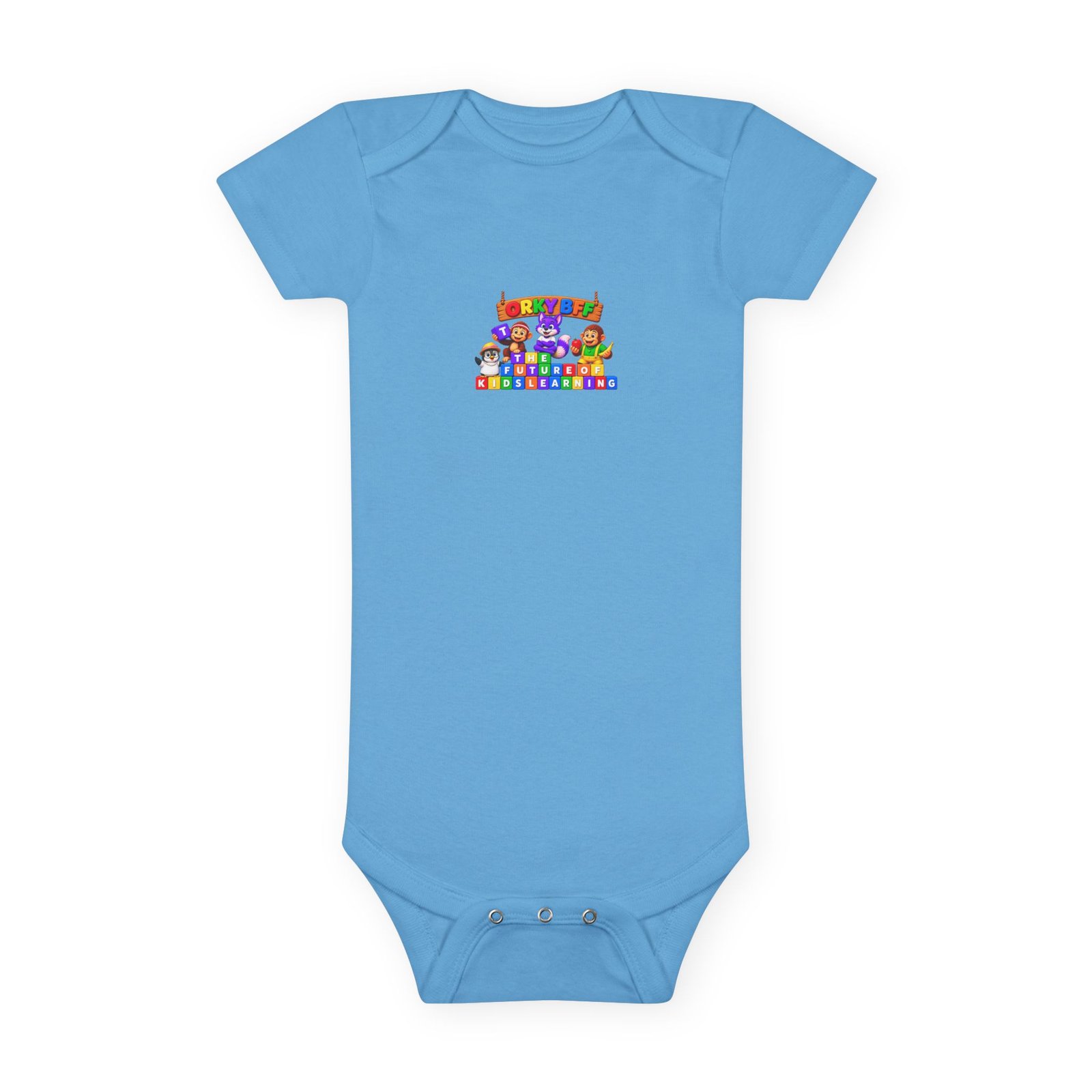 Baby Short Sleeve Onesie® - "Orky Bff Kids Learning" - Image 9