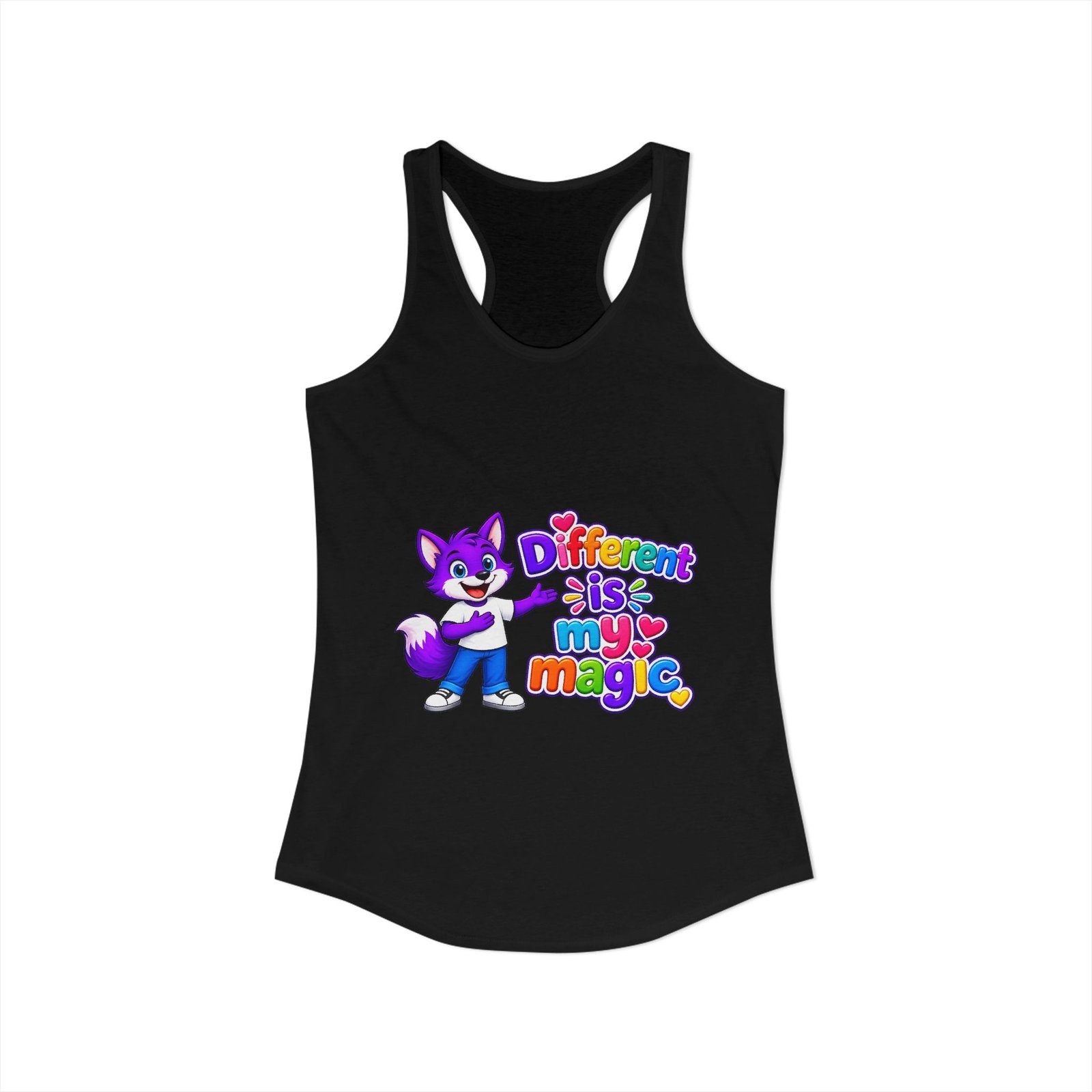 Women's Ideal Racerback Tank__ Different is my magic - Image 10