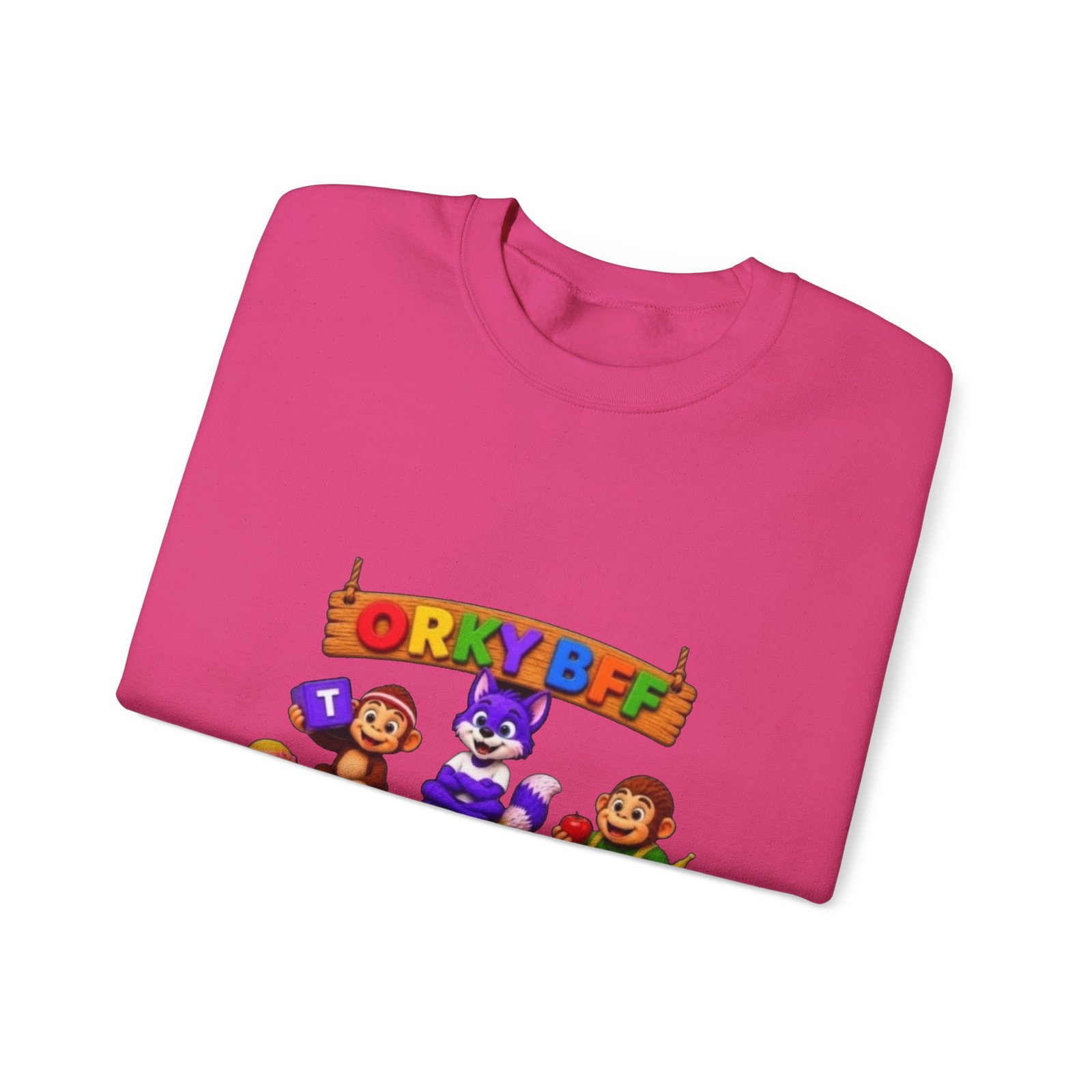 Unisex Heavy Blend™ Crewneck Sweatshirt - 'Orky Bff The Future of Kids Learning' - Image 48