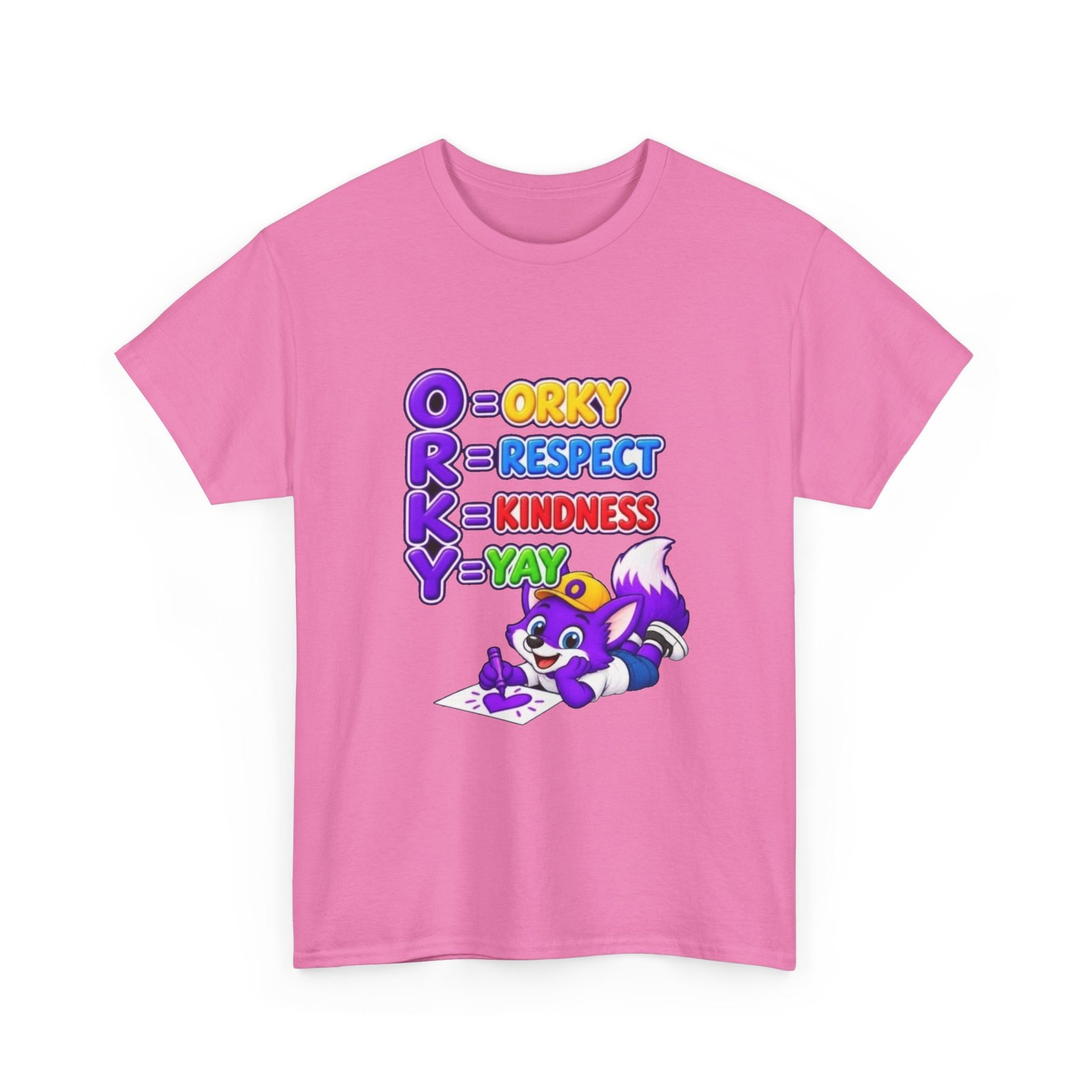 Unisex Heavy Cotton Tee – 'O R K Y' Respect & Kindness Yay - Image 41