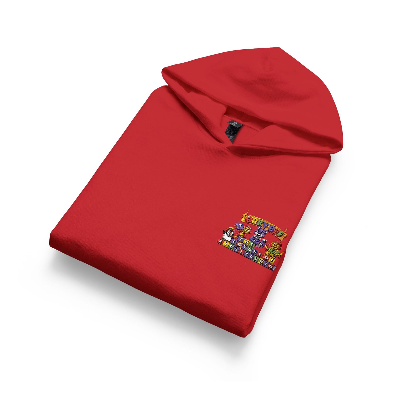 Softstyle Youth Midweight Hooded Sweatshirt –Orky BFF kids learning - Image 59