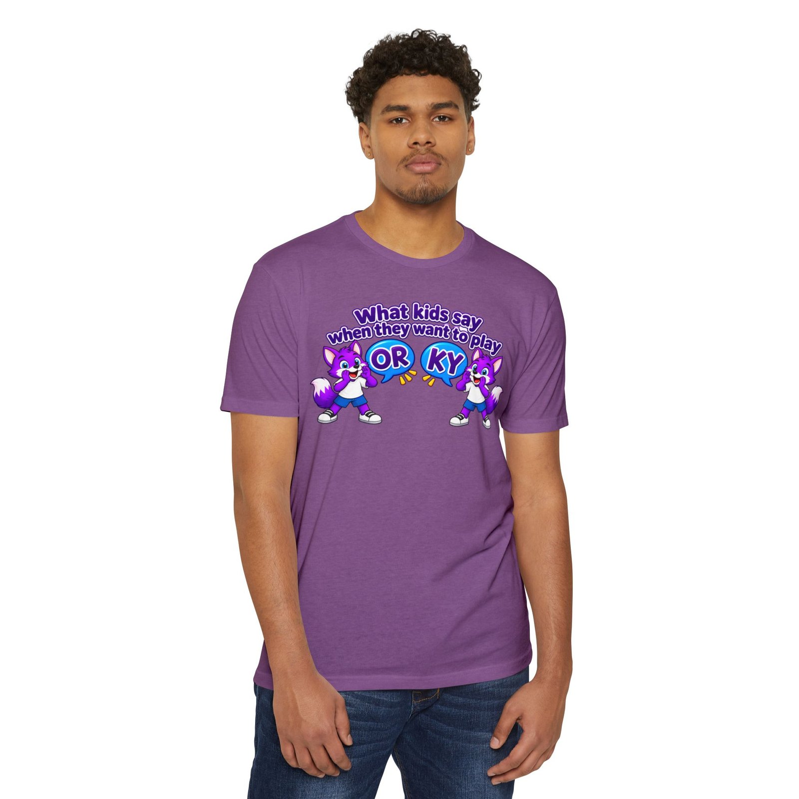 Unisex CVC Jersey T-shirt ___ What Kids Say When They Want to Play "ORKY" T-Shirt - Image 43